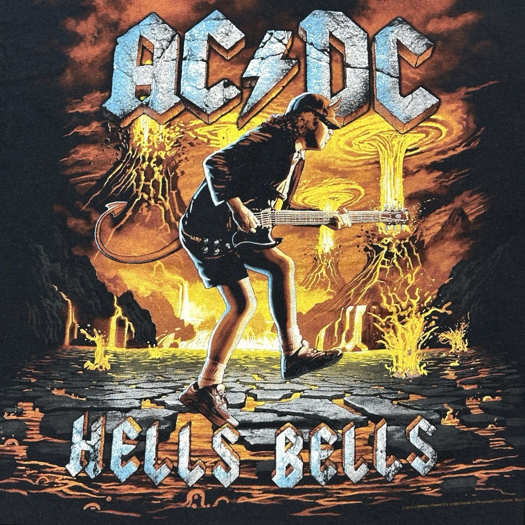 Liquid Blue Liquid Blue Shirt Mens Large Black ACDC Hells Bells Eruption Graphic Band Tee Shirt Mens Large Black ACDC Hells Bells Eruption Graphic Print Tee Size US L / EU 52-54 / 3 - 2 Thumbnail
