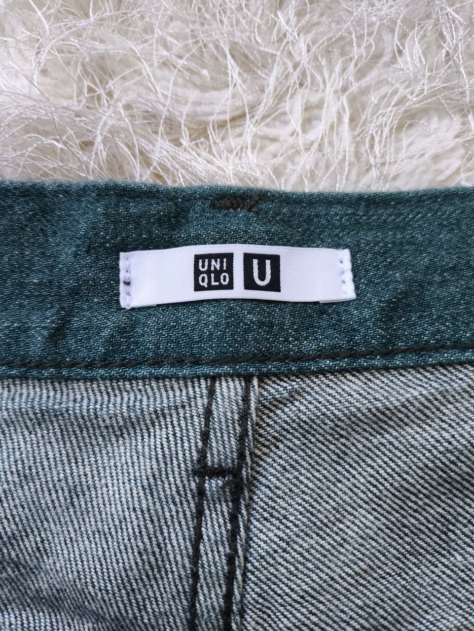 Lemaire × Uniqlo UNIQLO U Regular Straight Fit Dark Green Denim Jeans Size US 30 / EU 46 - 11 Thumbnail
