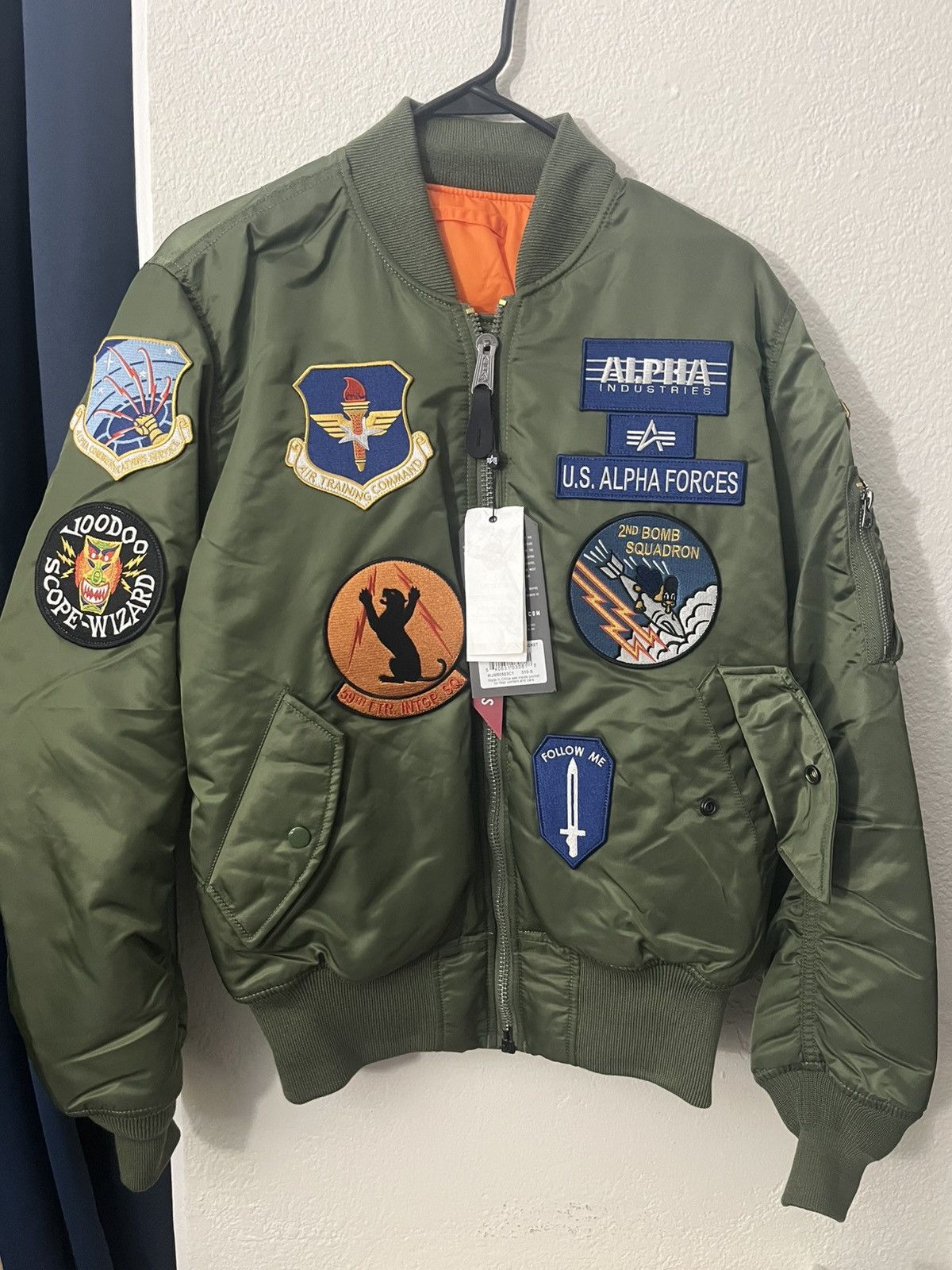 Alpha Industries MA-1 Squadron Bomber Jacket Sage Reversible