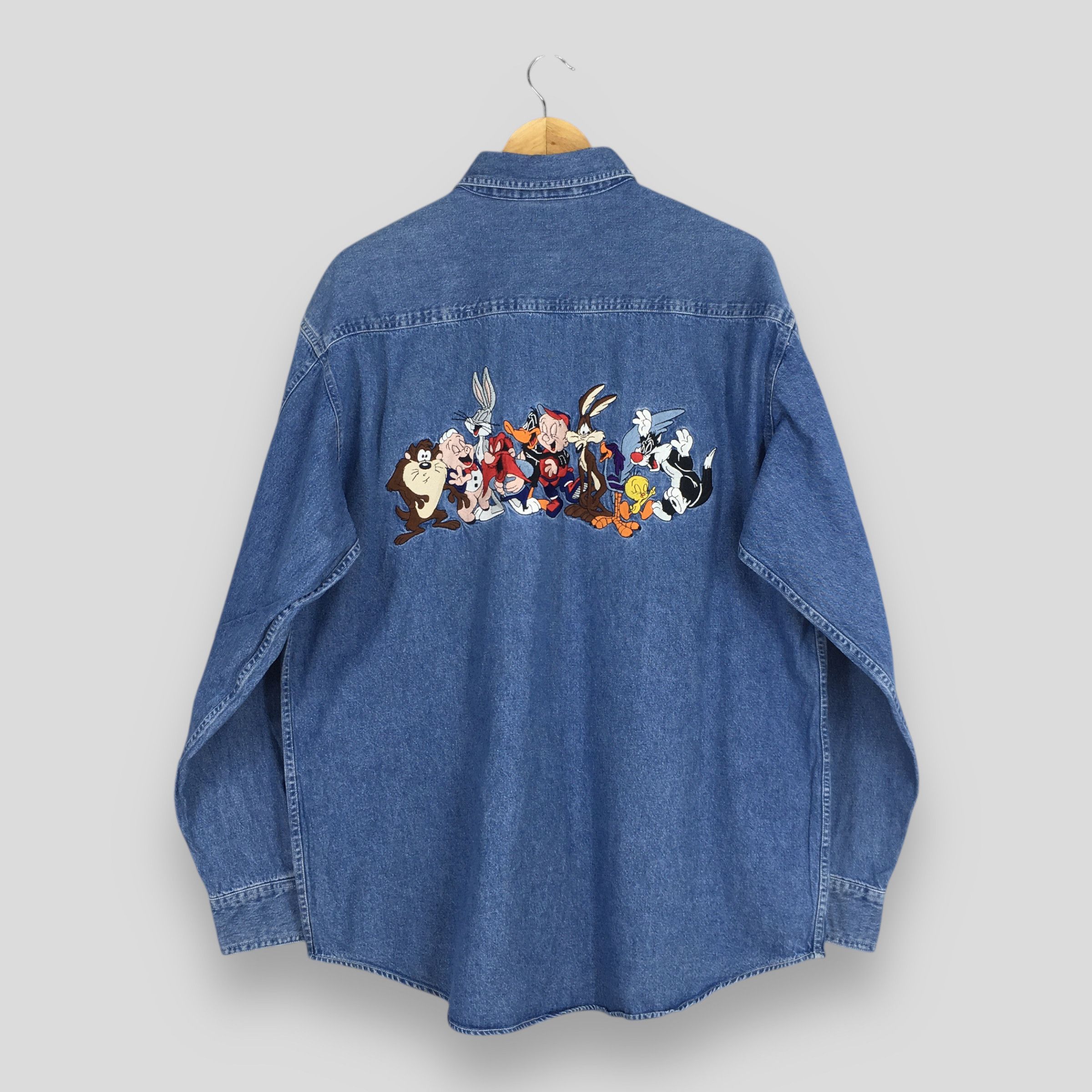 Warner Bros Vintage 90s Looney Tunes Warner Bros Studio Denim Large Size US L / EU 52-54 / 3 - 6 Thumbnail