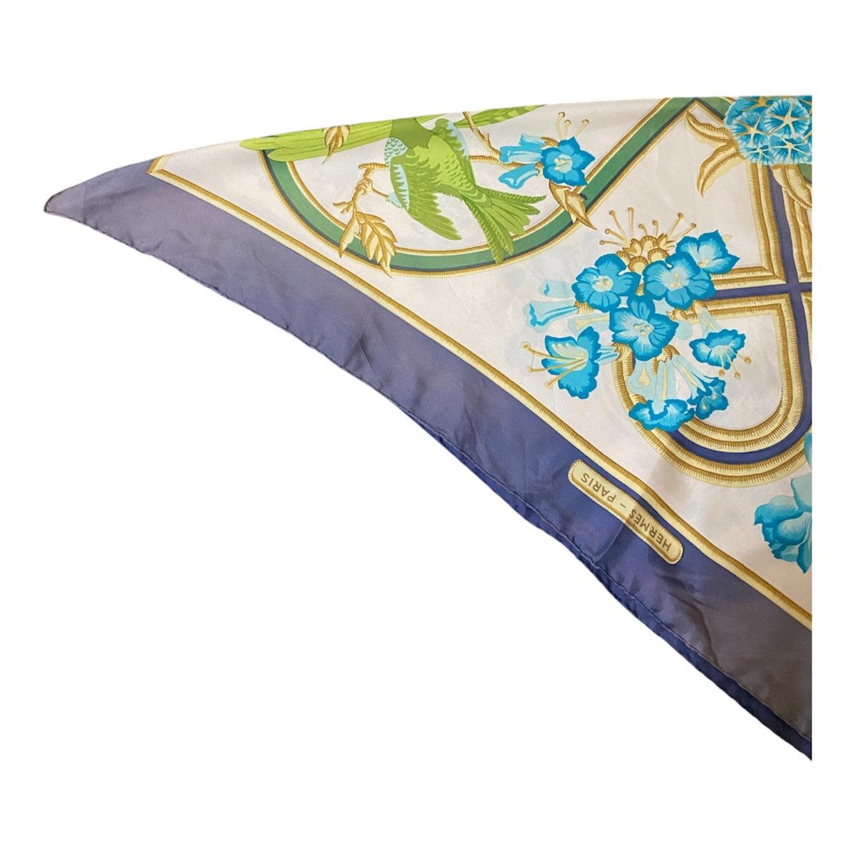 Hermes HERMES Scarf 100% Silk CARAIBES Caribbean Birds Green Ivory Size ONE SIZE - 6 Thumbnail