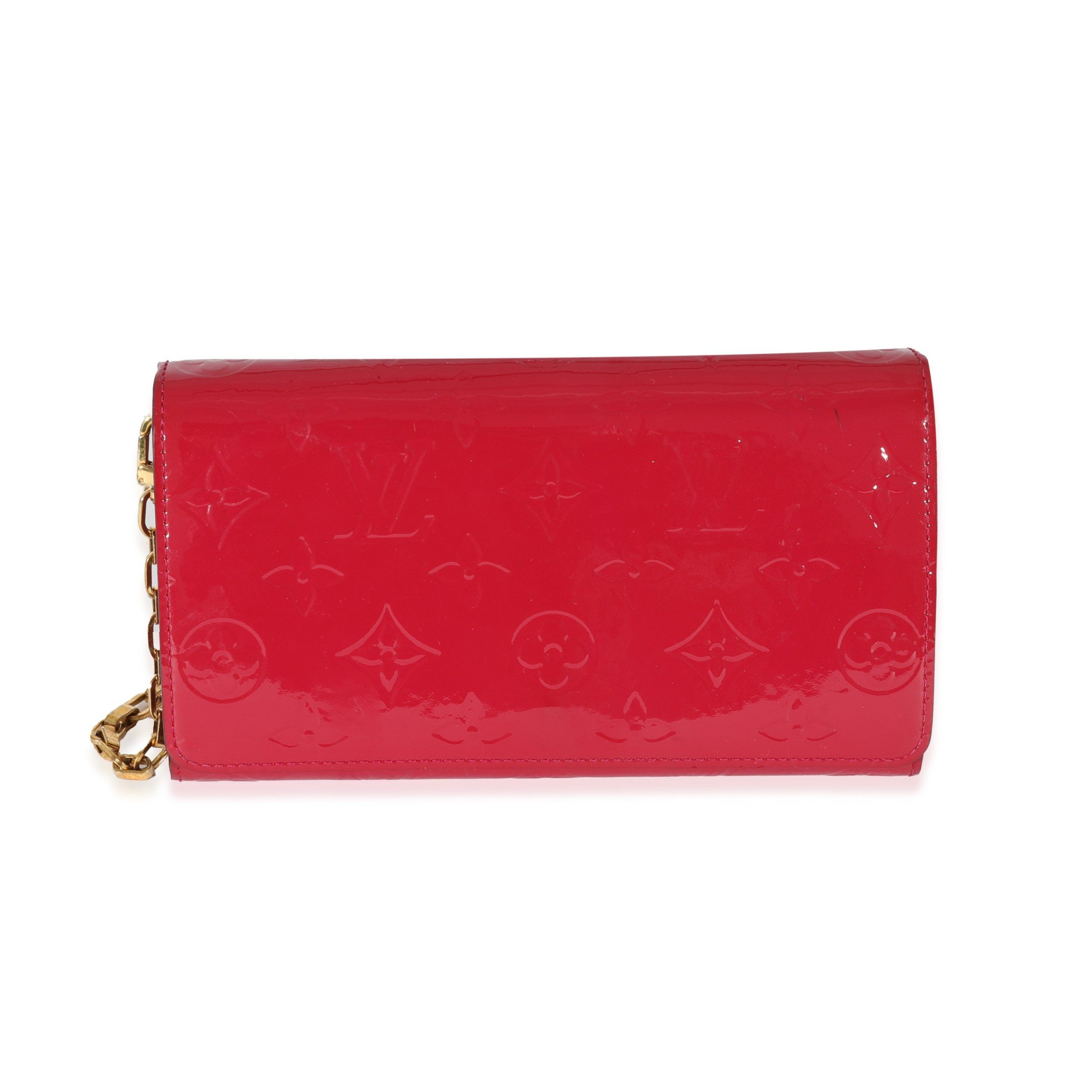 image of Louis Vuitton Pink Vernis Sarah Chain Clutch, Women's