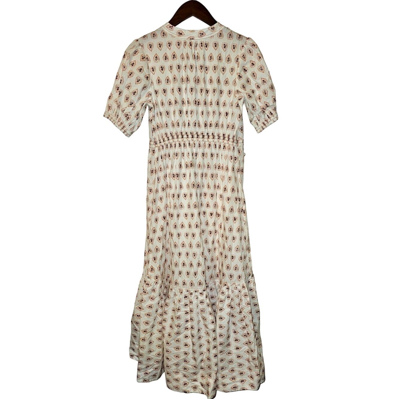 Anthropologie New By Anthropologie Printed Puff-Sleeve Dress $160 X-SMALL Size XS / US 0-2 / IT 36-38 - 7 Thumbnail