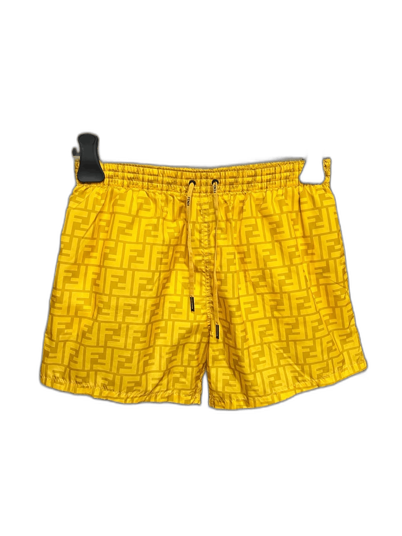 Fendi Fendi Yellow Monogram Beach Shorts-yf Size US 44 / EU 60 - 1 Thumbnail