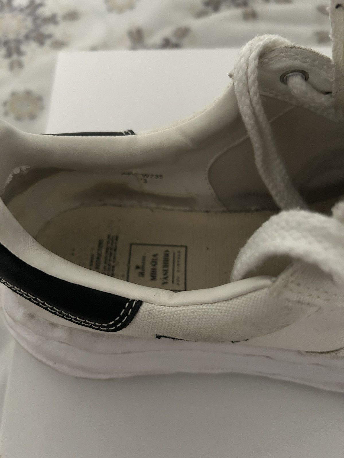 Maison MIHARA YASUHIRO Maison Mihara Yasuhiro OG Sole Canvas Low – White Size US 10 / EU 43 - 13 Thumbnail