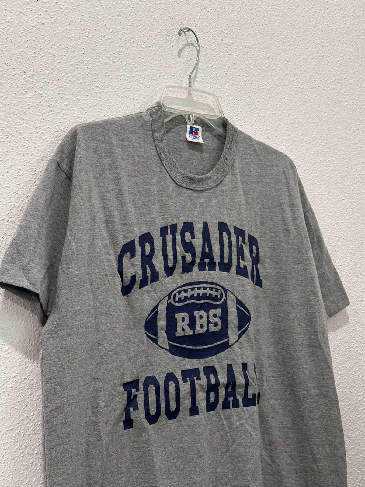 Russell Athletic Vintage 90s Russell Athletic NuBlend Crusader Football Tee L Size US L / EU 52-54 / 3 - 7 Thumbnail