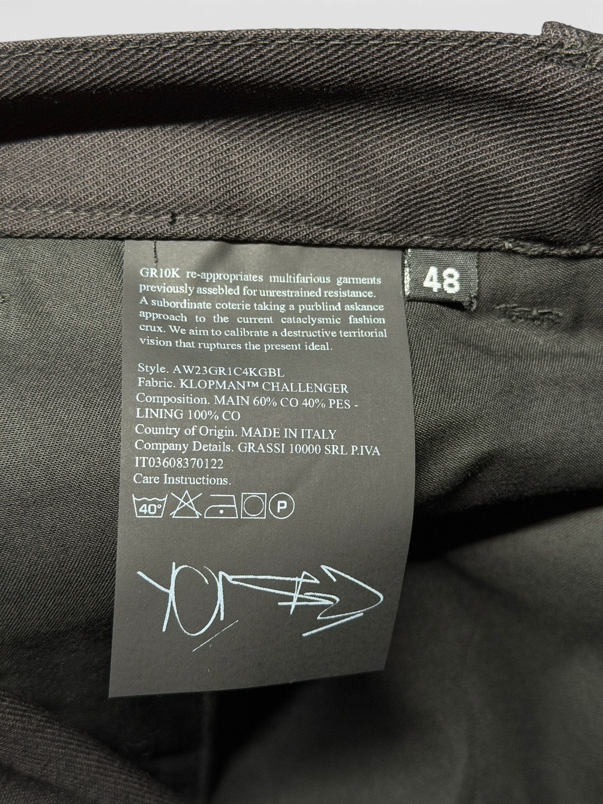 GR10K GR10K BLACK MUD STOP TROUSERS Size US 32 / EU 48 - 4 Thumbnail