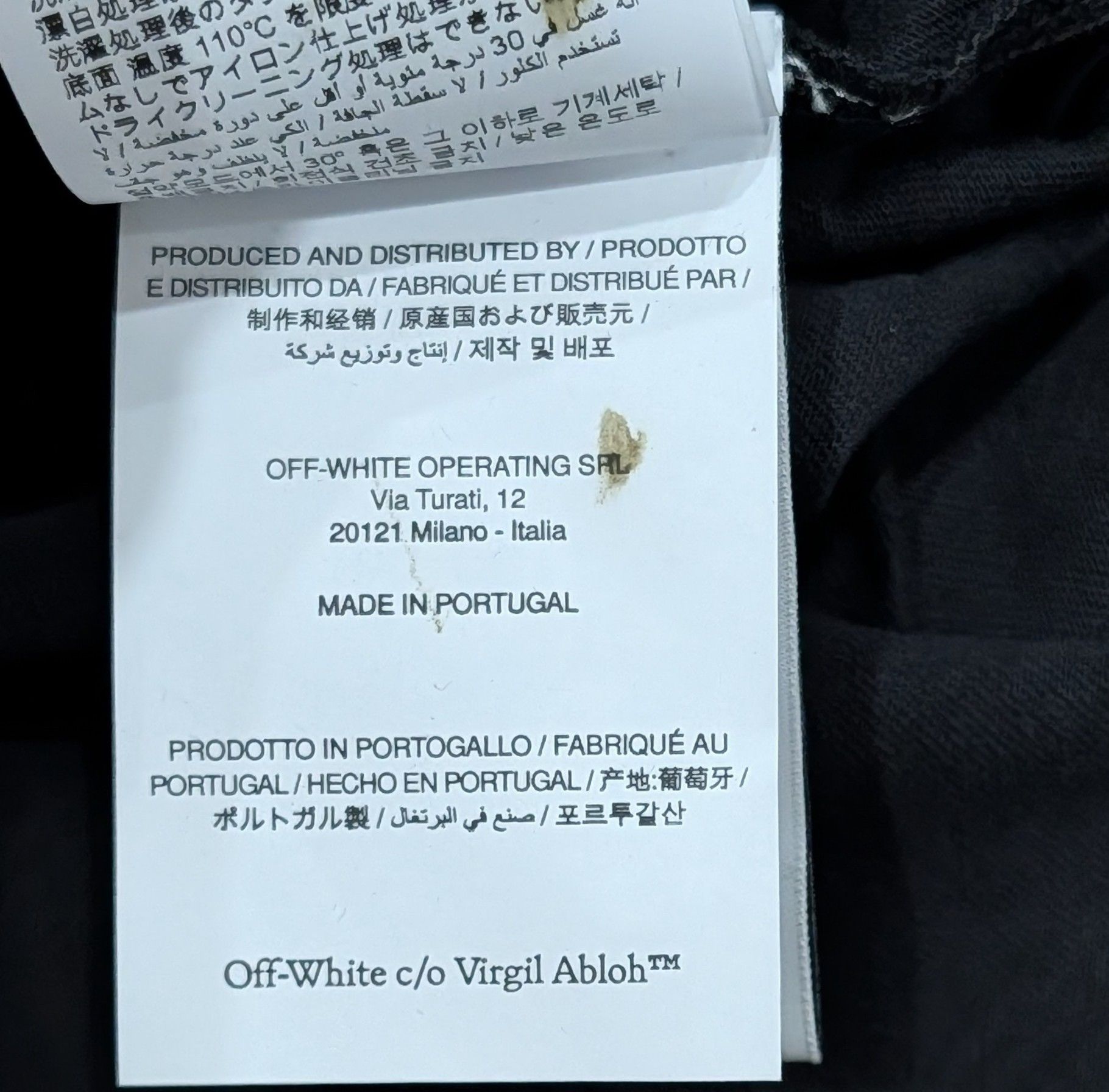 Off-White Off-White "Intern" Cotton Crewneck T-Shirt Black/Yellow L Size US L / EU 52-54 / 3 - 6 Thumbnail