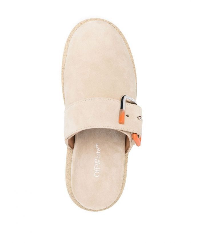 Off-White o1in1s0225 Q:1 / Suede Spongesole Clogs in Beige Size US 11 / EU 44 - 3 Thumbnail