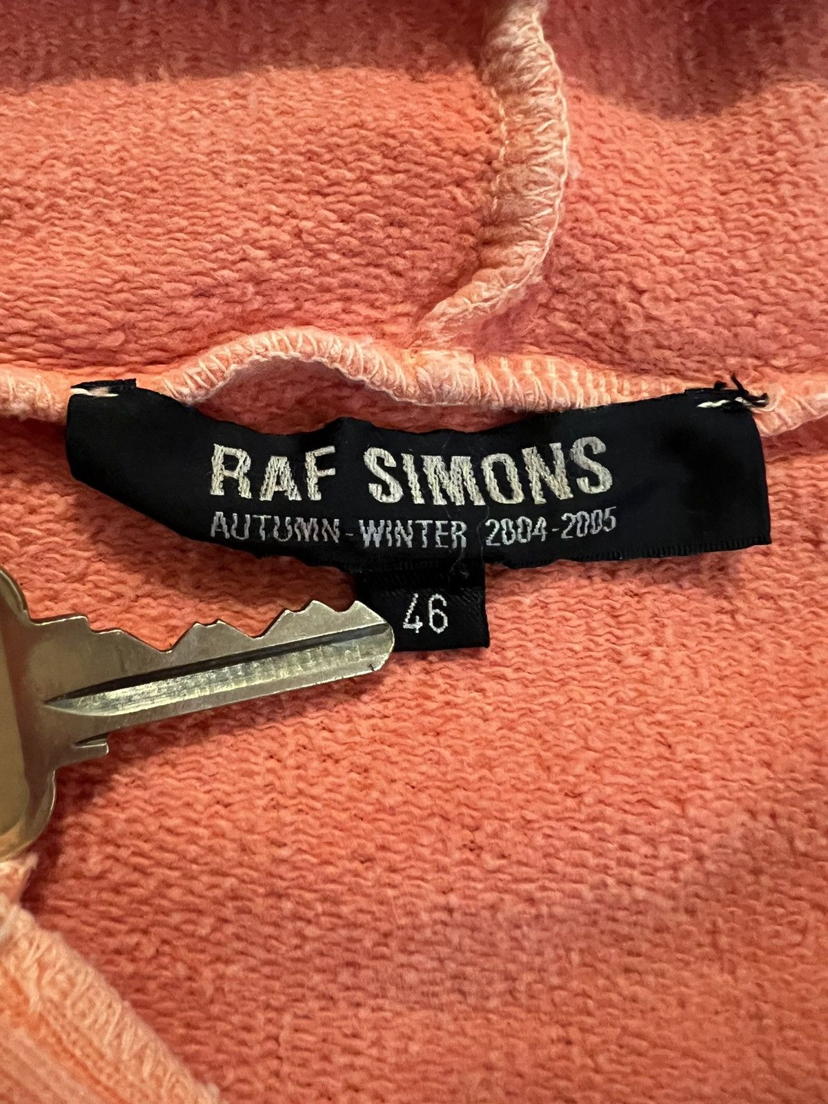 Raf Simons Raf Simons AW04 “Waves” Washed Orange 3-Button Hoodie Size US S / EU 44-46 / 1 - 4 Thumbnail