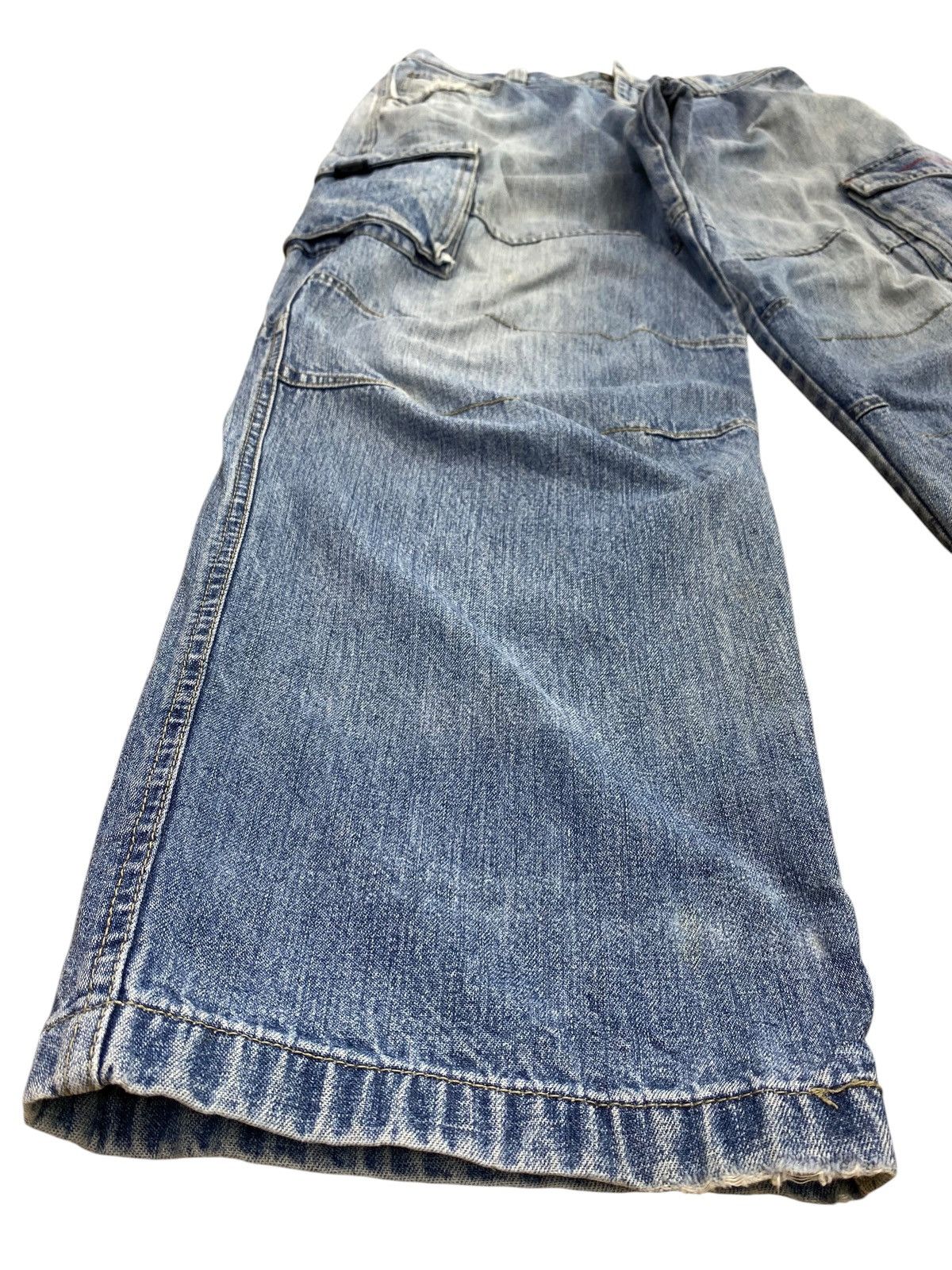 Other Diko Japanese Brand Blue Faded Wash Style Cargo Jeans Size US 31 - 7 Thumbnail