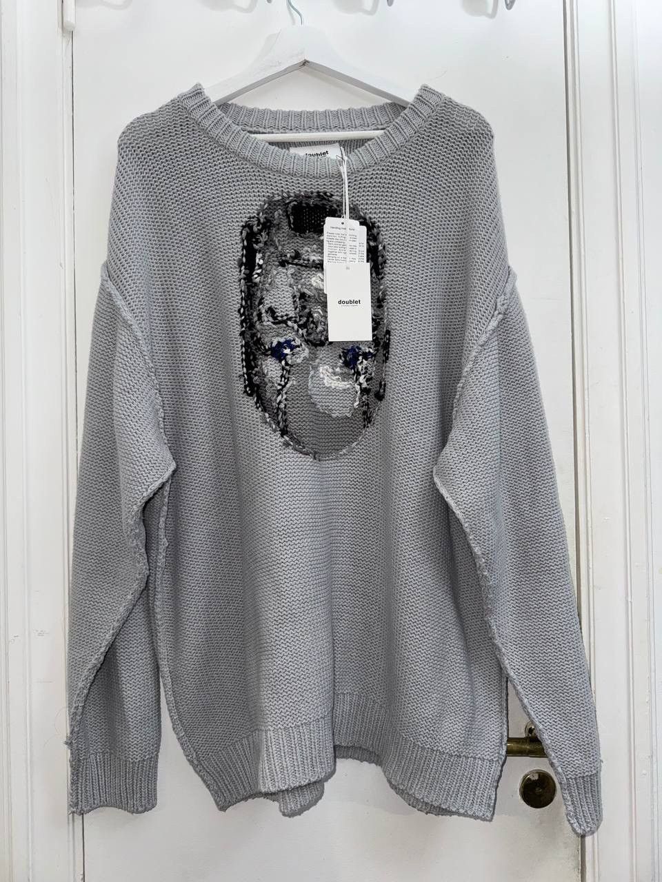 Doublet Reversible AI Hand knit cotton jacquard sweater Size US L / EU 52-54 / 3 - 3 Thumbnail