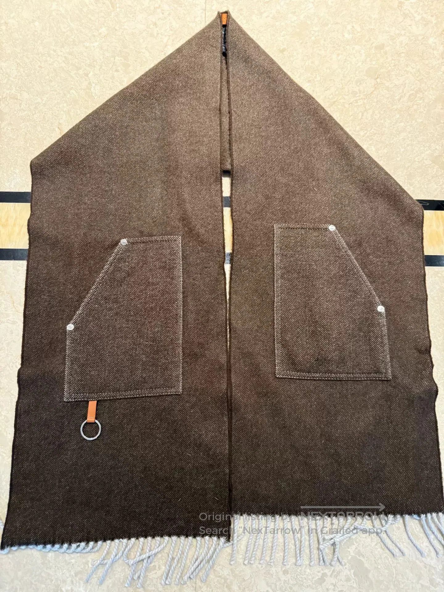 Hermes hermes chocolate color cargo scarf. Size ONE SIZE - 2 Thumbnail
