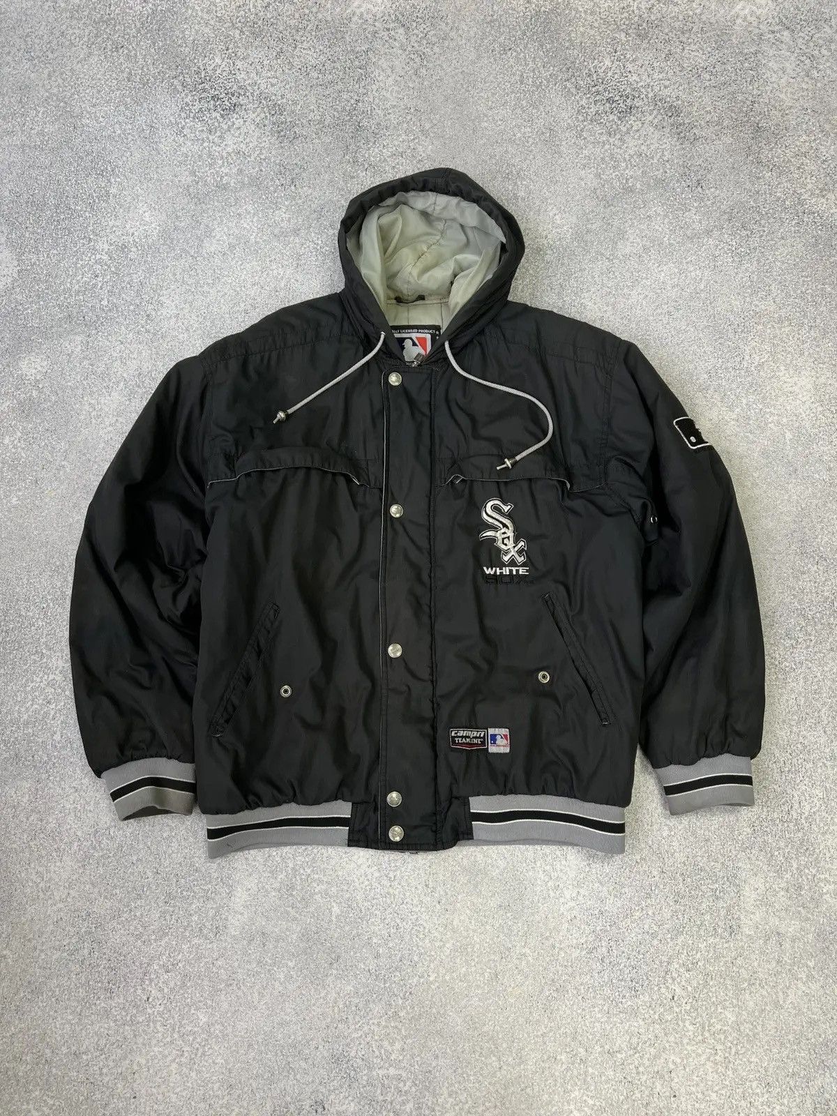 MLB × Vintage Campri Teamline White Sox Black Vintage Baseball Jacket Size US L / EU 52-54 / 3 - 4 Thumbnail