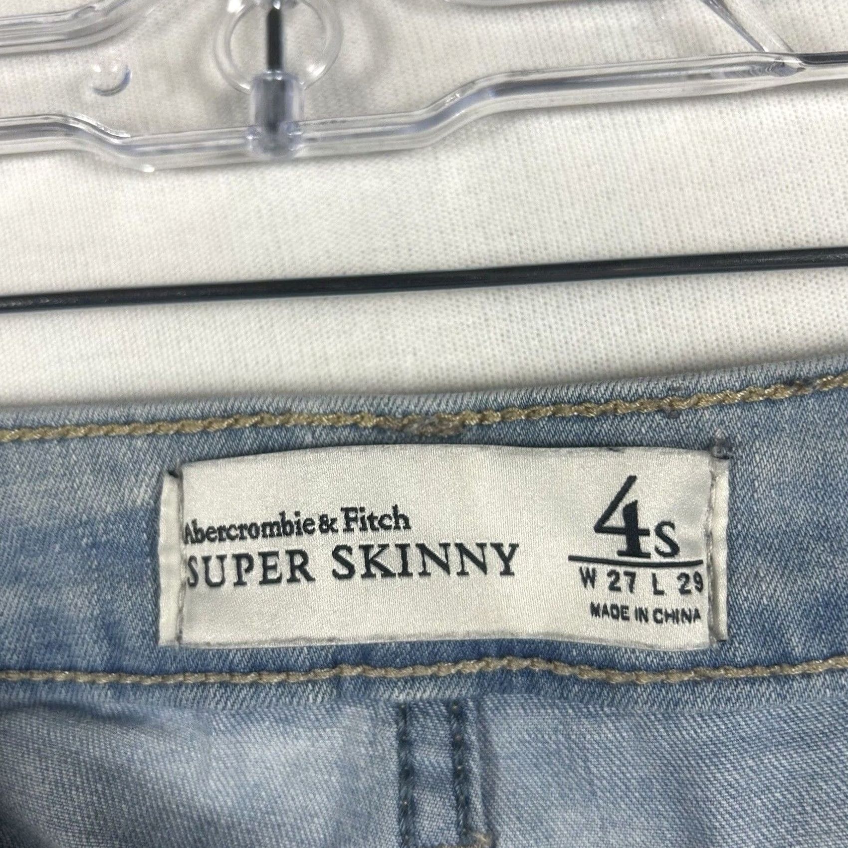 Abercrombie & Fitch Abercrombie & Fitch Jeans Skinny Women 4 Light Wash Denim 4S Short Size 27" / US 4 / IT 40 - 3 Thumbnail