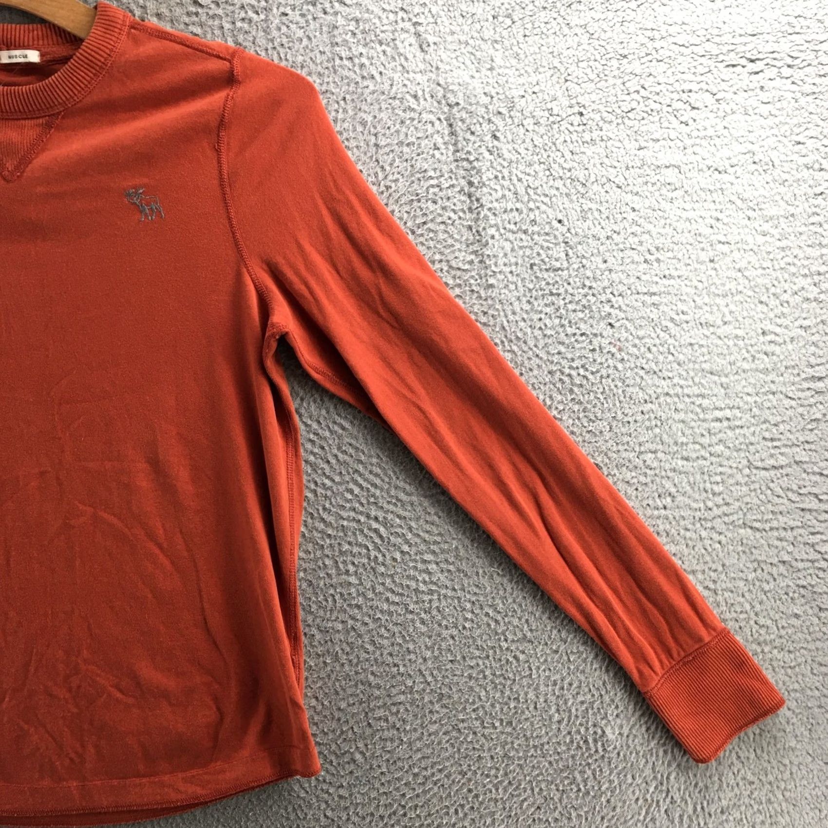 Abercrombie & Fitch Abercrombie & Fitch Muscle Sweatshirt Mens L Orange Cotton Long Sleeve Crew Neck Size US L / EU 52-54 / 3 - 5 Thumbnail