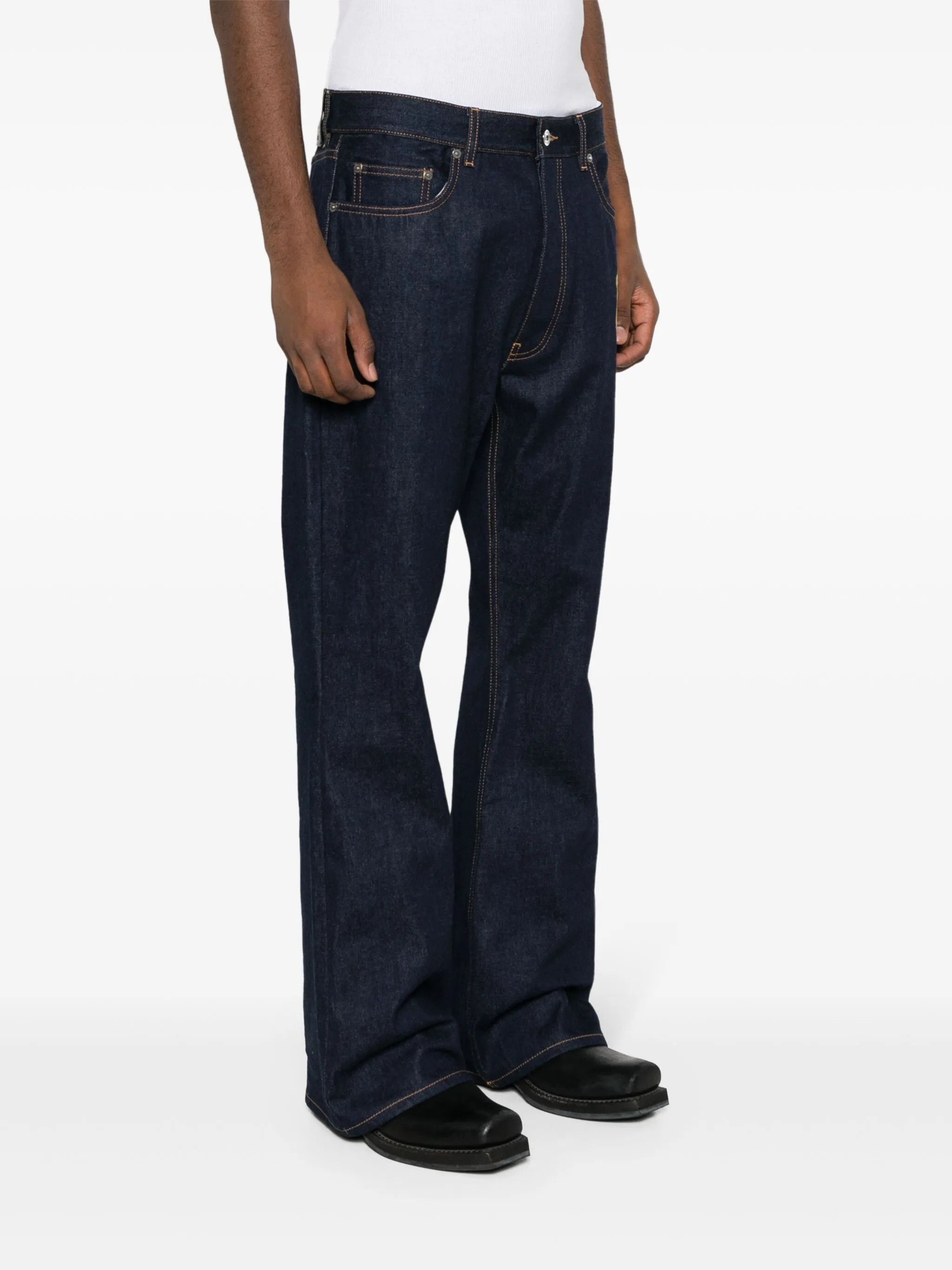 Off-White o1y0225 Logo Denim Pant in Blue Size US 30 / EU 46 - 3 Thumbnail