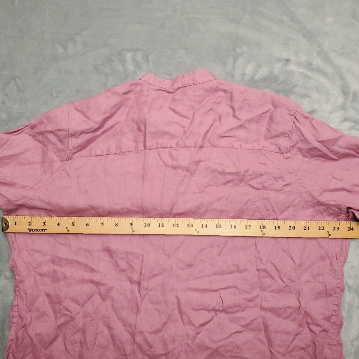 Vintage VINTAGE LL Bean Tunic Womens 1X Rose 100% Linen Pleated Mandarin Collar Retro Shirt Top Button-Up Size XL / US 12-14 / IT 48-50 - 7 Thumbnail