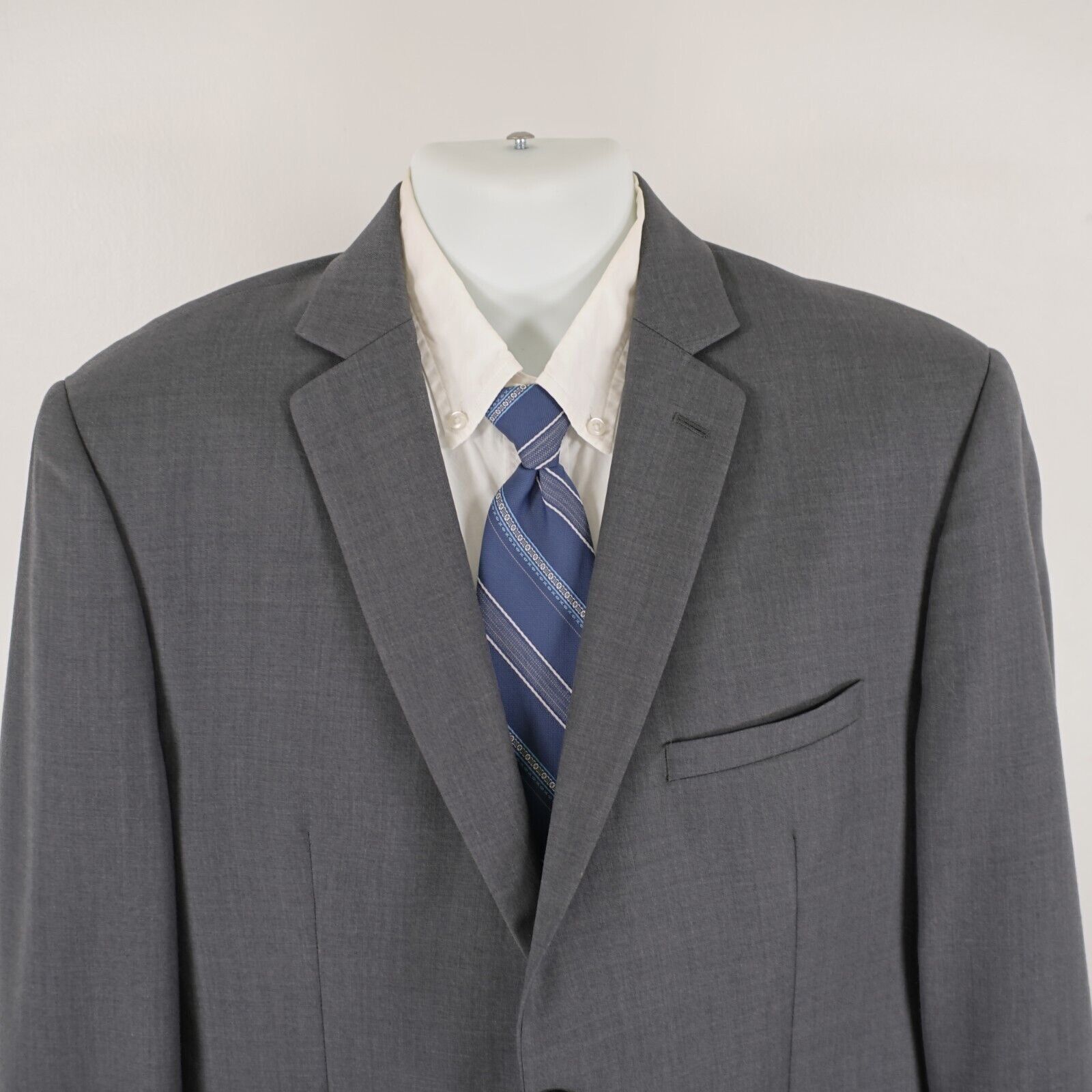 Joseph Abboud Joseph Abboud Wool Blend Gray 2 Button Blazer 42R Size 42R - 1 Thumbnail