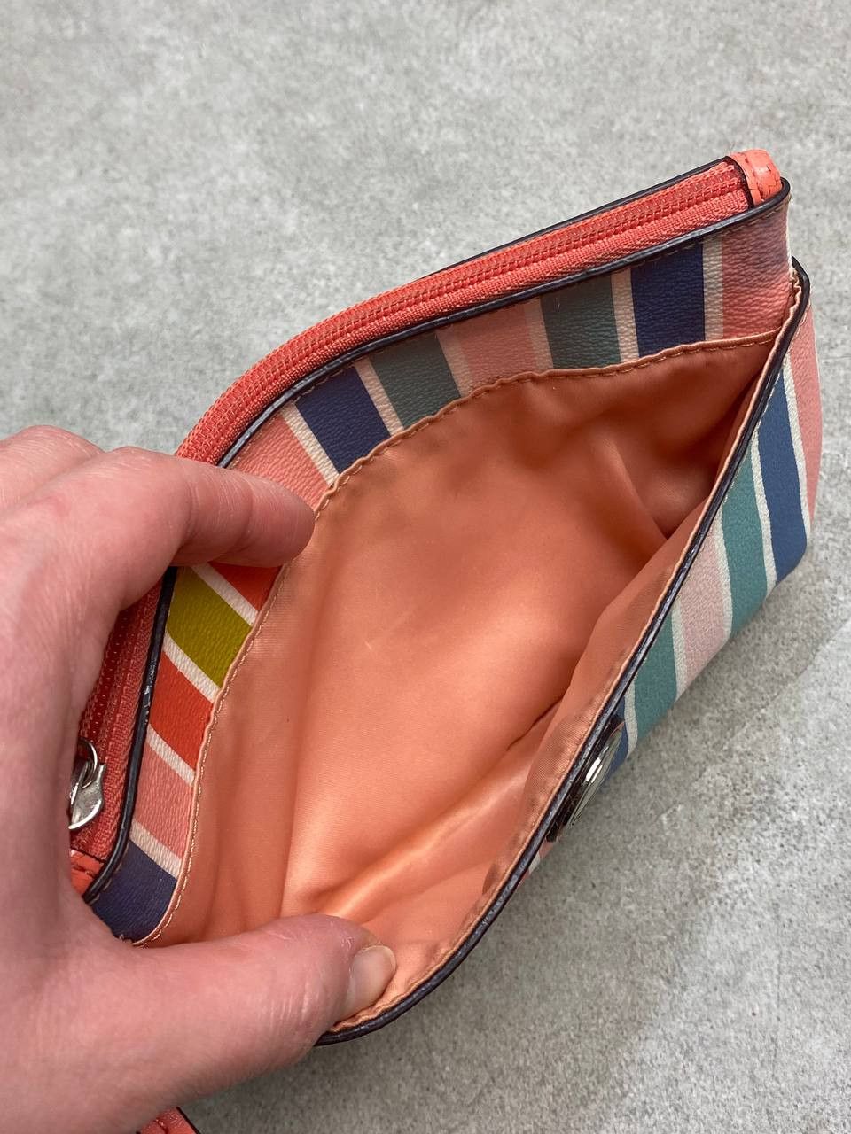 Coach Coach F51319 Peyton Multistripe Wristlet Clutch Bag Size ONE SIZE - 12 Thumbnail