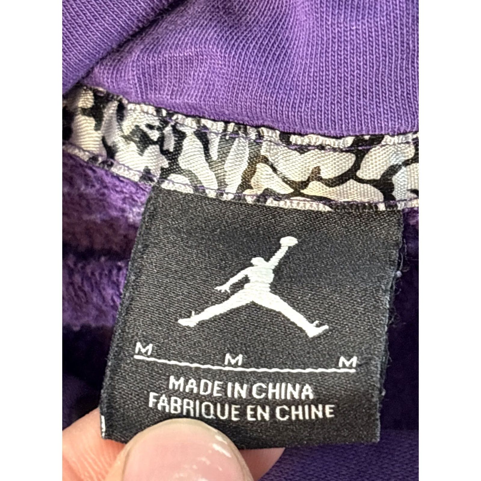 Jordan Brand VINTAGE Jordan Hoodie Mens M Purple Distressed Fleece Embroidered Grunge Y2K Pullover Hooded Size US M / EU 48-50 / 2 - 4 Thumbnail
