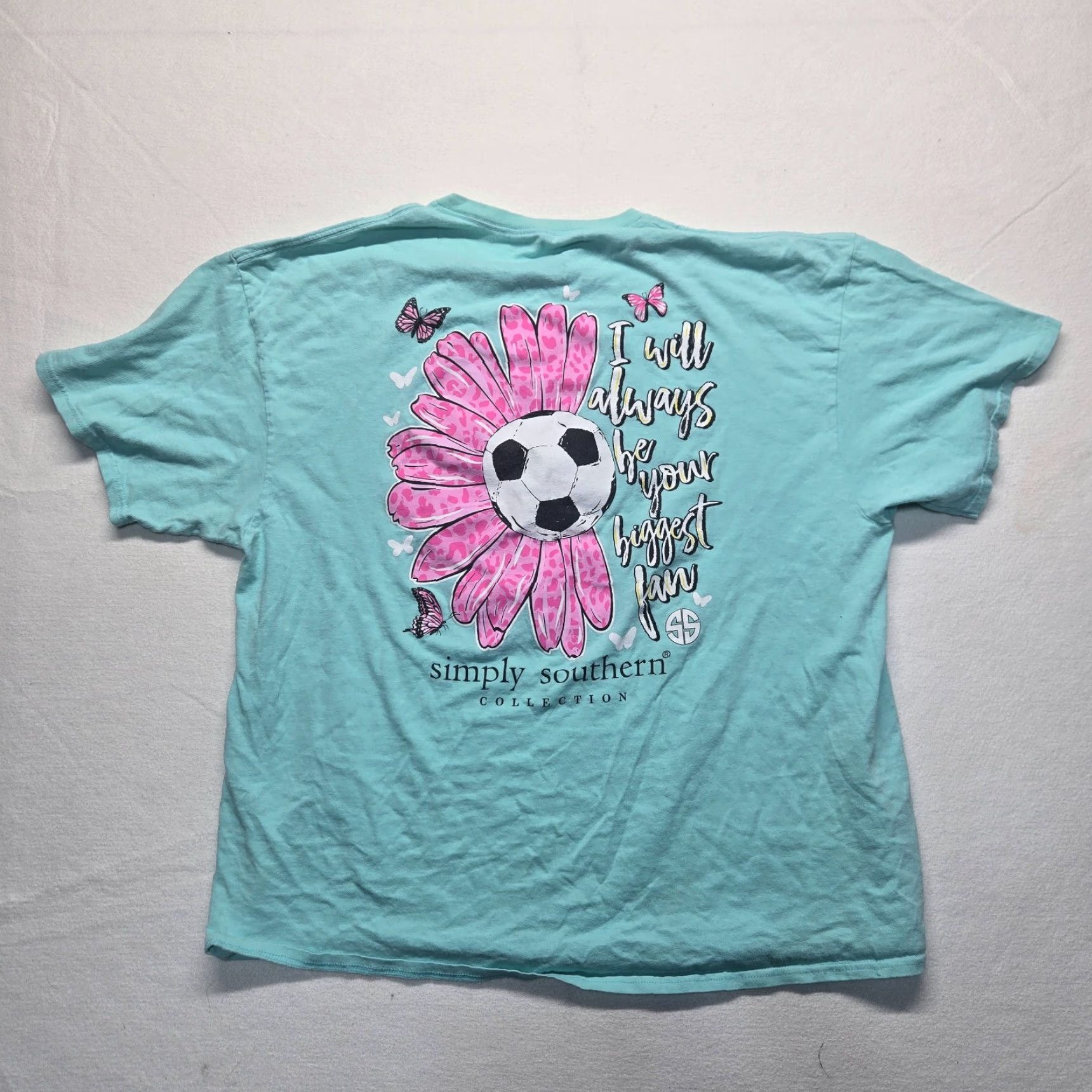 Vintage Simply Southern Shirt Blue Tee Adult Women's 2XL Blue 2XL Big Fan Softball Mom Classic Sports Lightweight Crew Neck Short Sleeve Cotton Knit Size XXL / US 16-18 / IT 52-54 - 7 Thumbnail