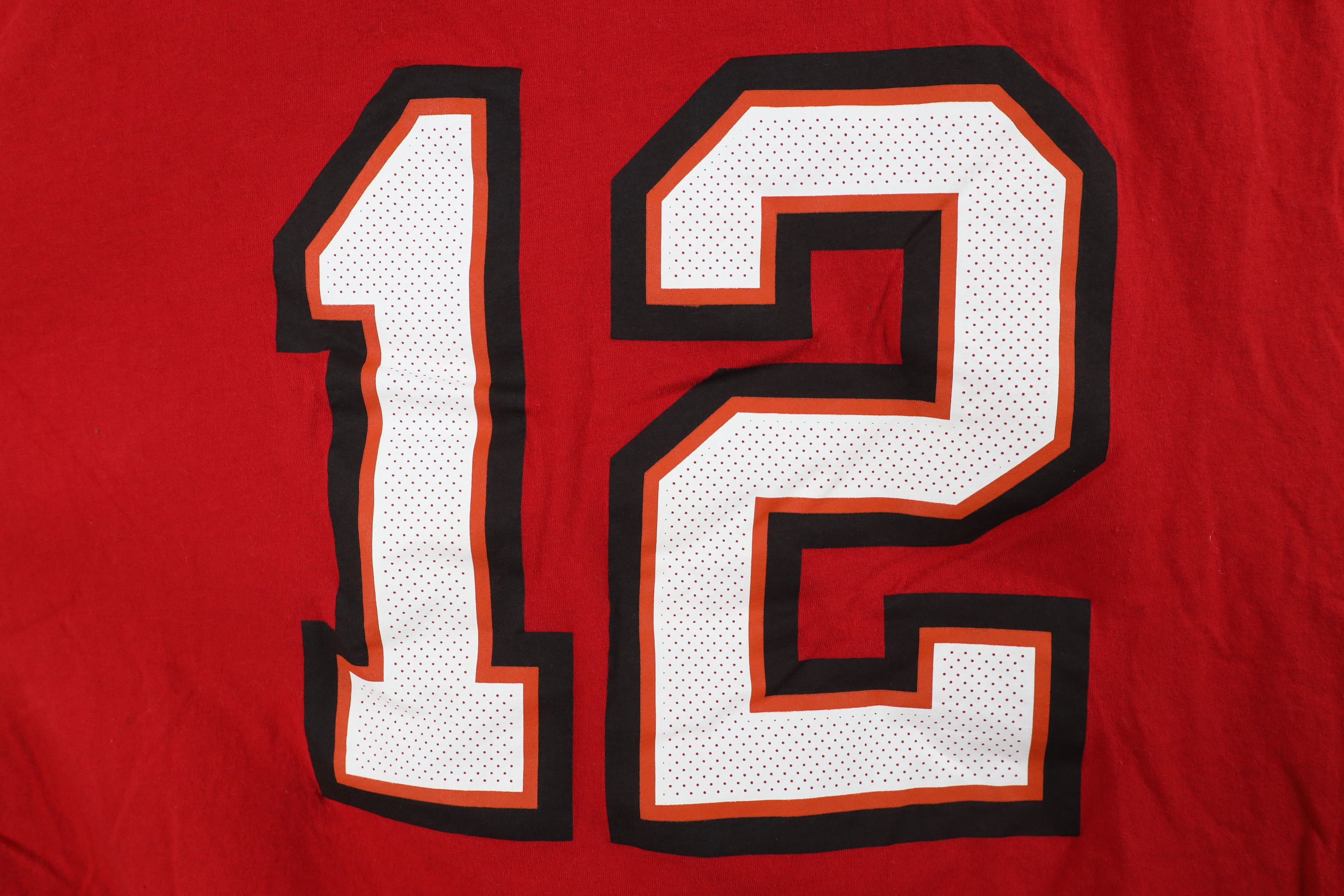 Nike × Vintage Nike Tom Brady Tampa Bay Buccaneers Football T-Shirt Red #12 Size US XXL / EU 58 / 5 - 10 Thumbnail