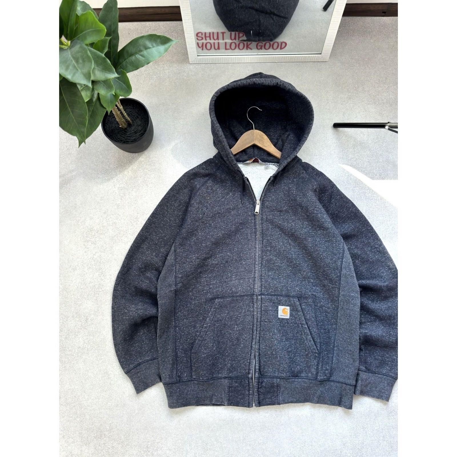 Carhartt VINTAGE Carhartt Hooded Full Zip Gray-Blue Hoodie Jacket XL Men Hoodie Size US XL / EU 56 / 4 - 3 Thumbnail