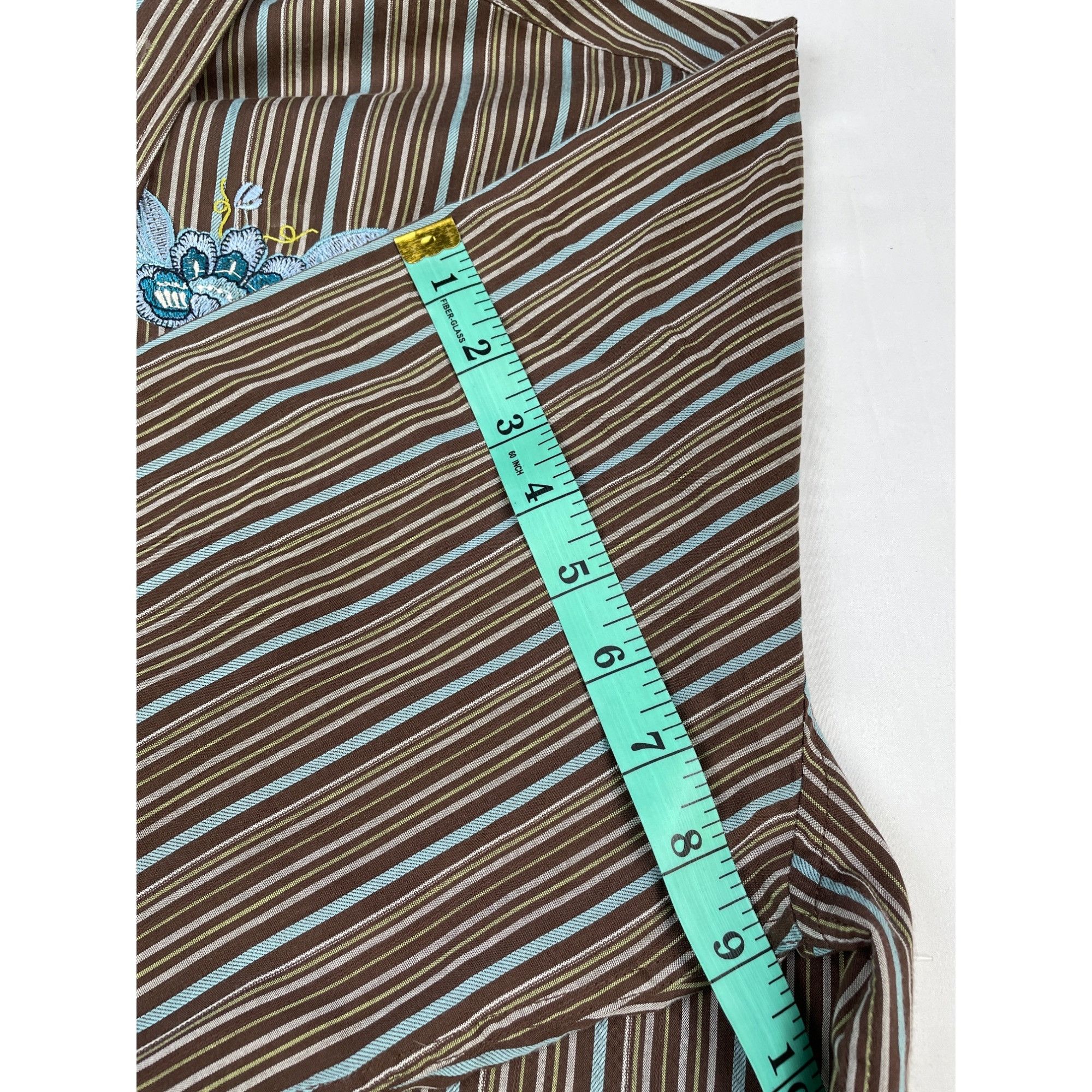 Other Coastal Men's Floral/Striped Brown Button up/long Sleeve Shi Size US XL / EU 56 / 4 - 8 Thumbnail