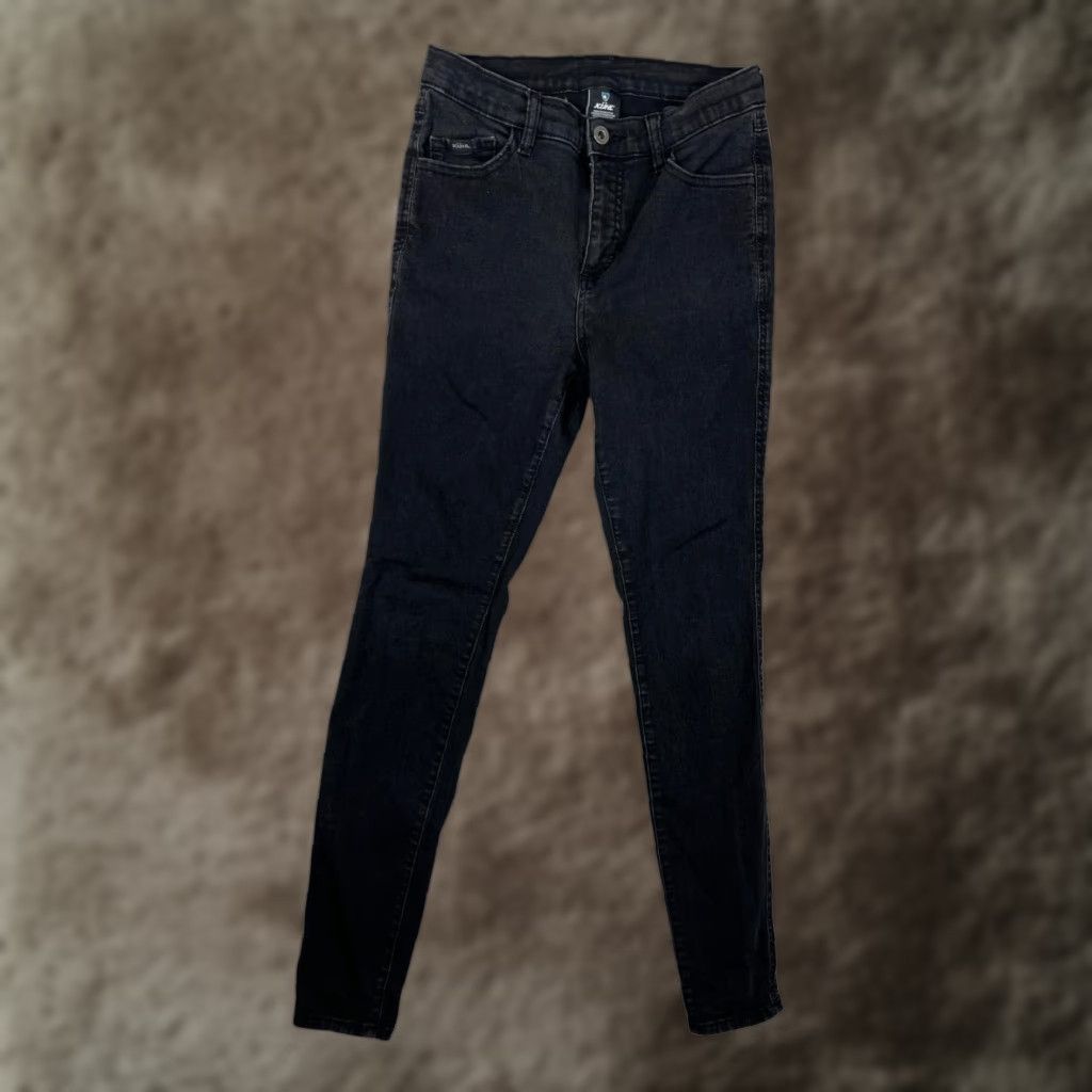 Denime Kuhl Jeans Womens 10 Black Dark Wash Slim Fit Skinny Stretch Denim Pants Casual Size 32" / US 10 / IT 46 - 1 Thumbnail