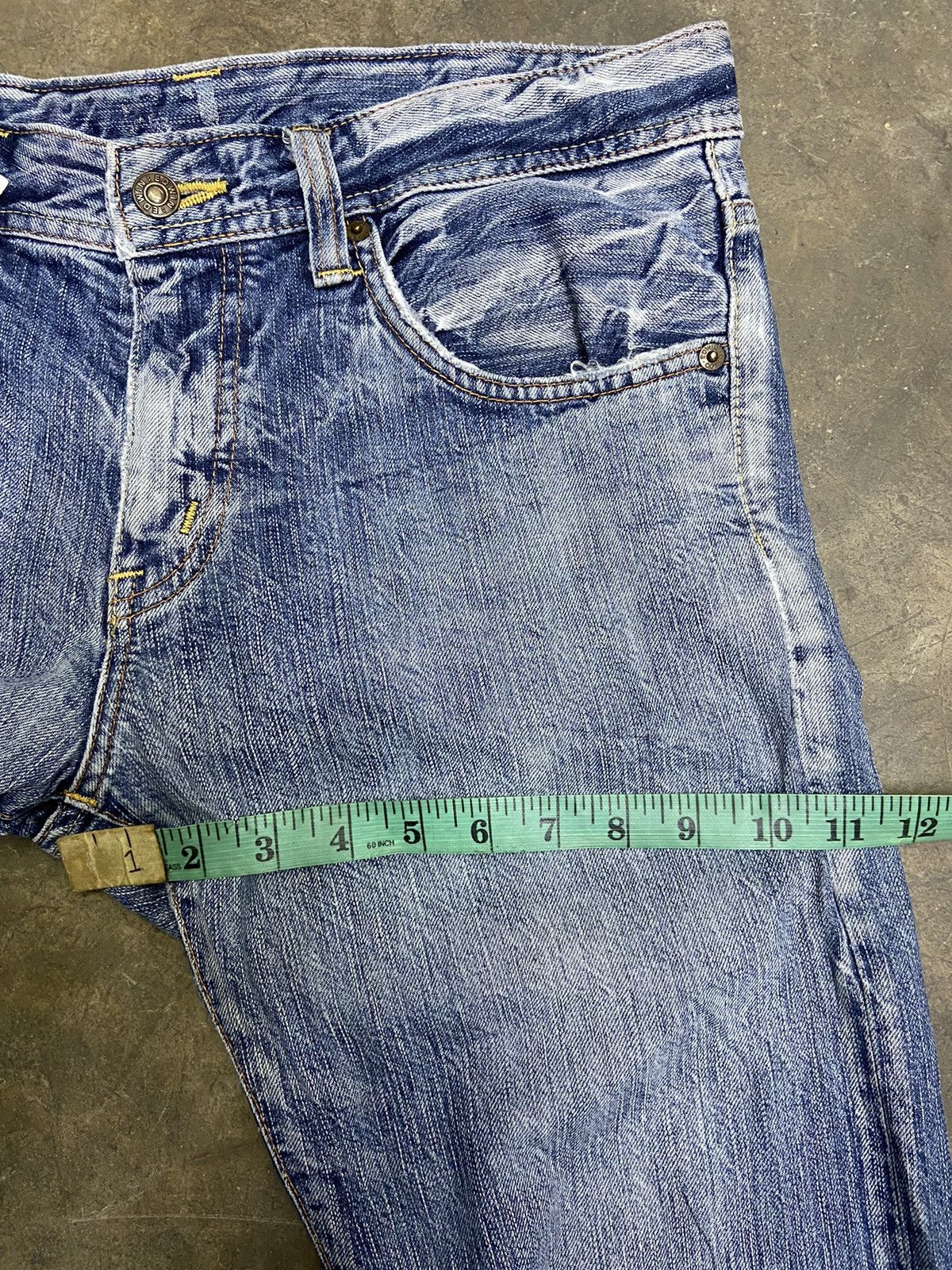 If Six Was Nine Vintage Edwin Jeans Distressed flare jeans faded denim Size US 34 / EU 50 - 14 Thumbnail