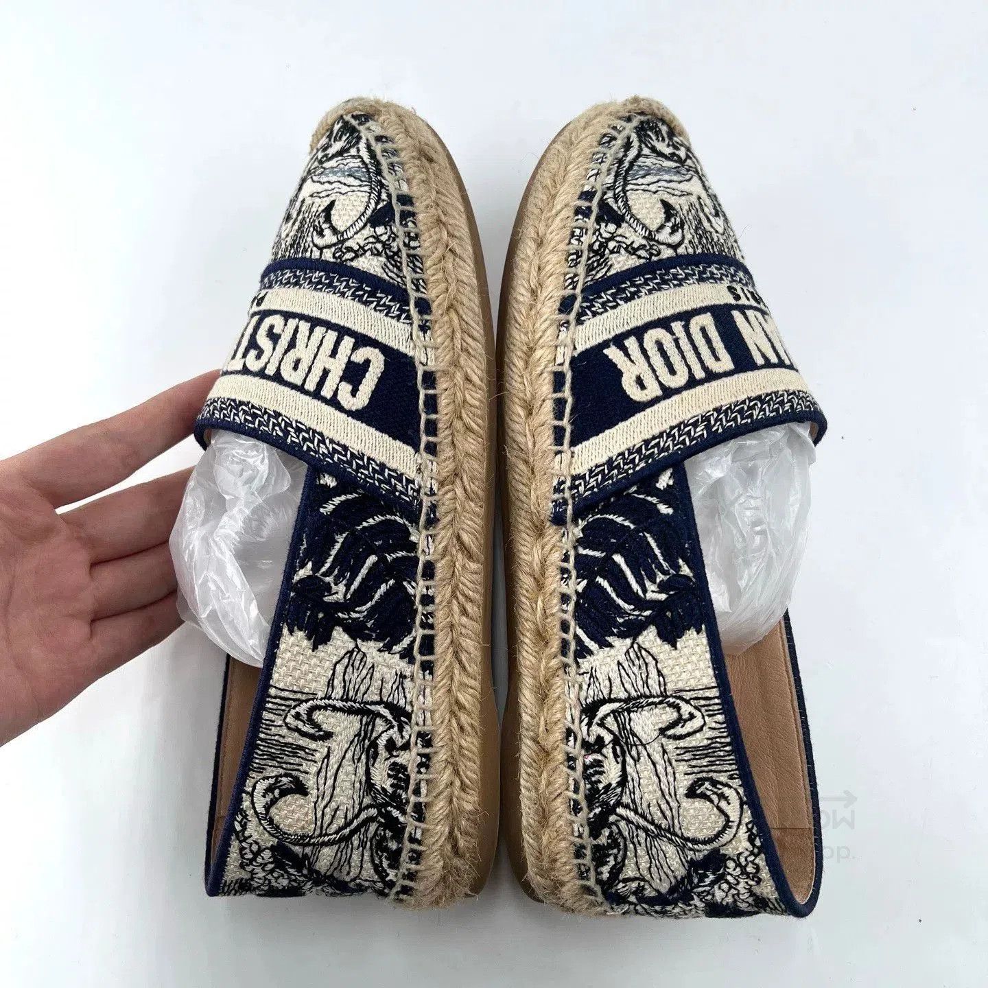 Dior Dior Swan Embroidery Logo Espadrilles. Size US 4 / IT 34 - 7 Thumbnail