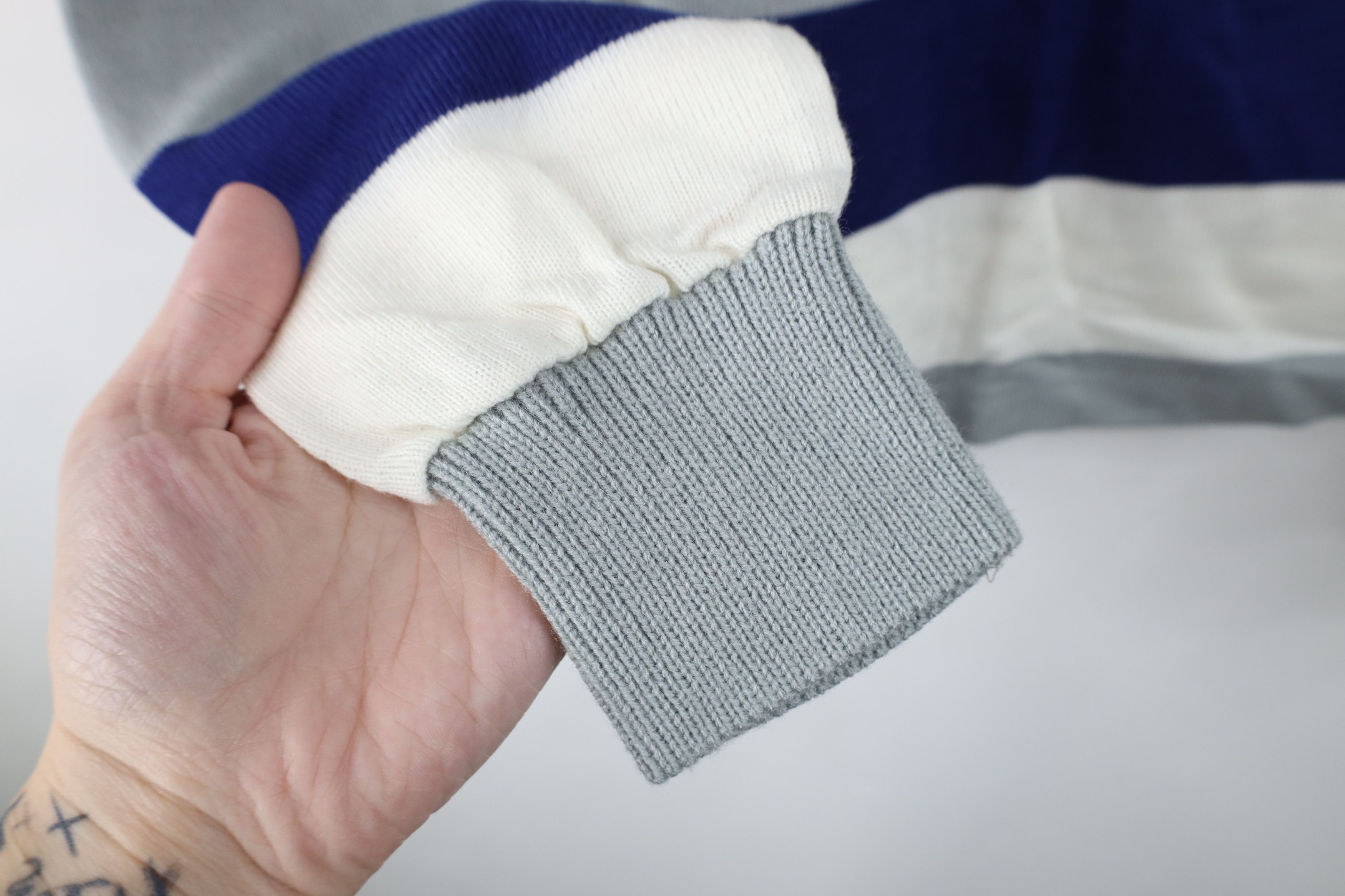 Vintage Vintage 70s Streetwear Block Knit Collared Polo Sweater Size US M / EU 48-50 / 2 - 9 Thumbnail
