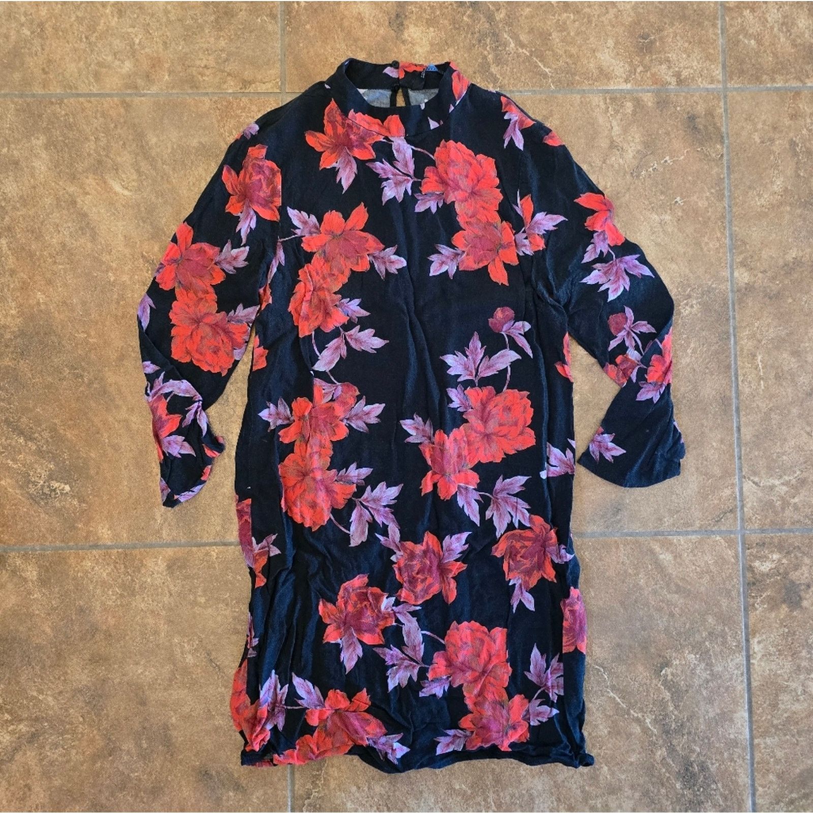 Zara Multicolored Floral | ZARA | Oversized Midi Size XS / US 0-2 / IT 36-38 - 1 Thumbnail