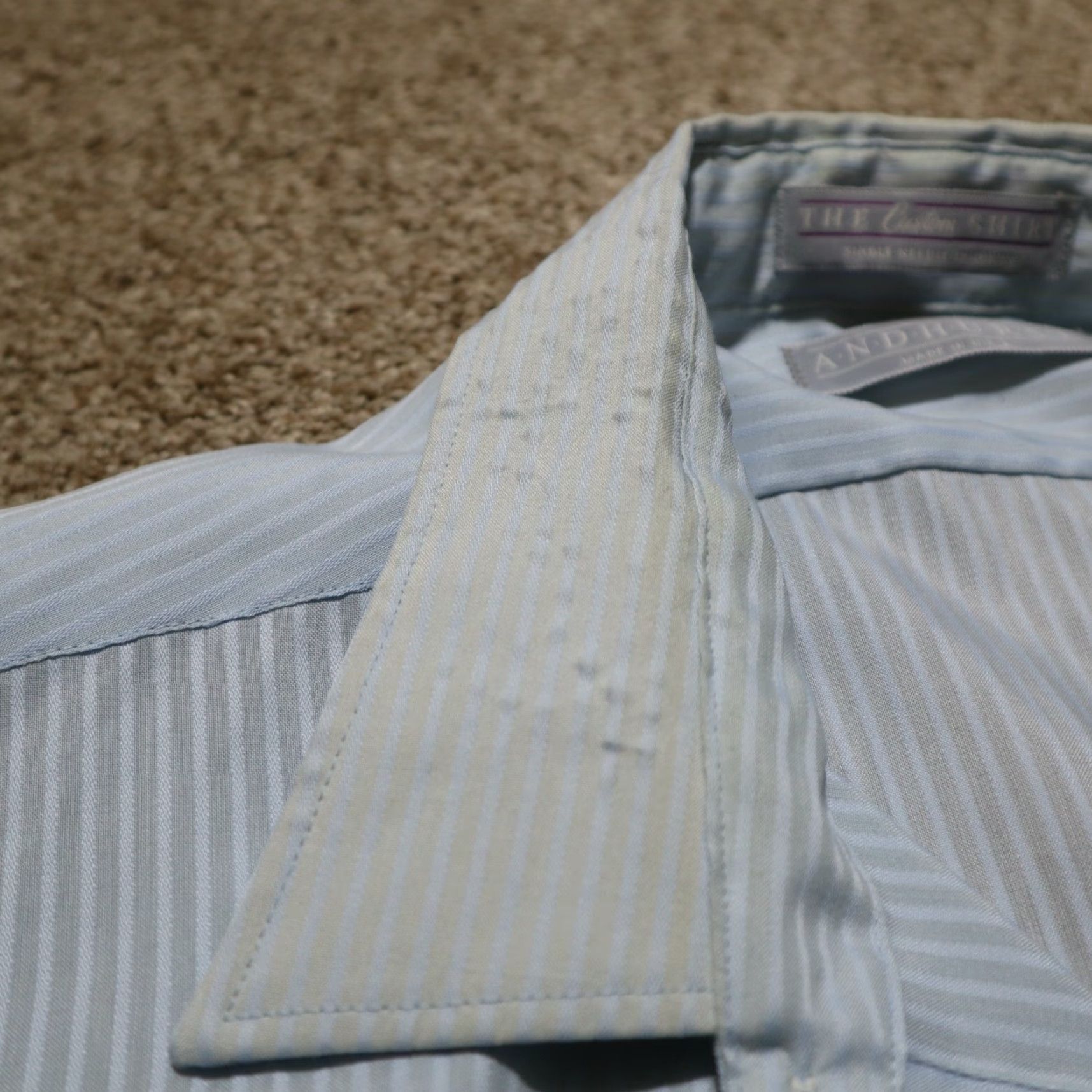 Vintage Andhurst Shirt Mens XL Blue Stripes Button-Down Long Sleeve 80s 90s Casual Travel Size US XL / EU 56 / 4 - 5 Thumbnail