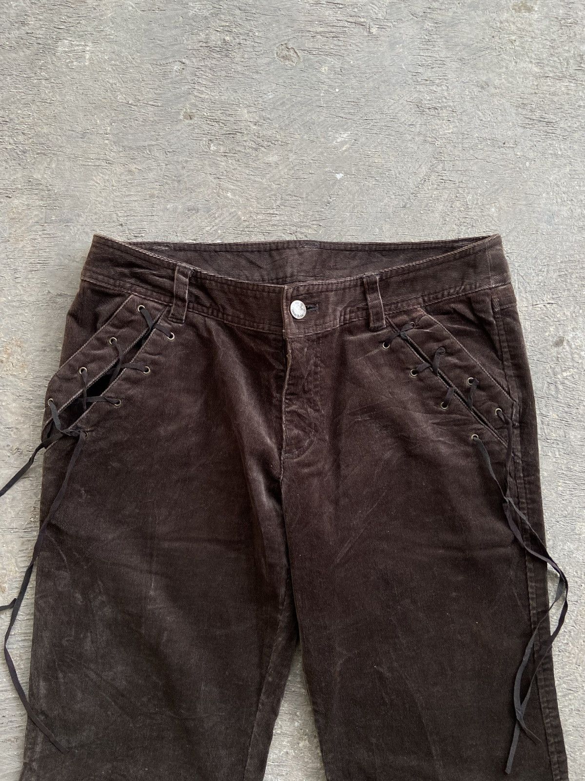 Le Grande Bleu (L.G.B.) 2000s Comme Ca Ism - Apocalypse Style Flare Corduroy Pants Size US 28 / EU 44 - 3 Thumbnail