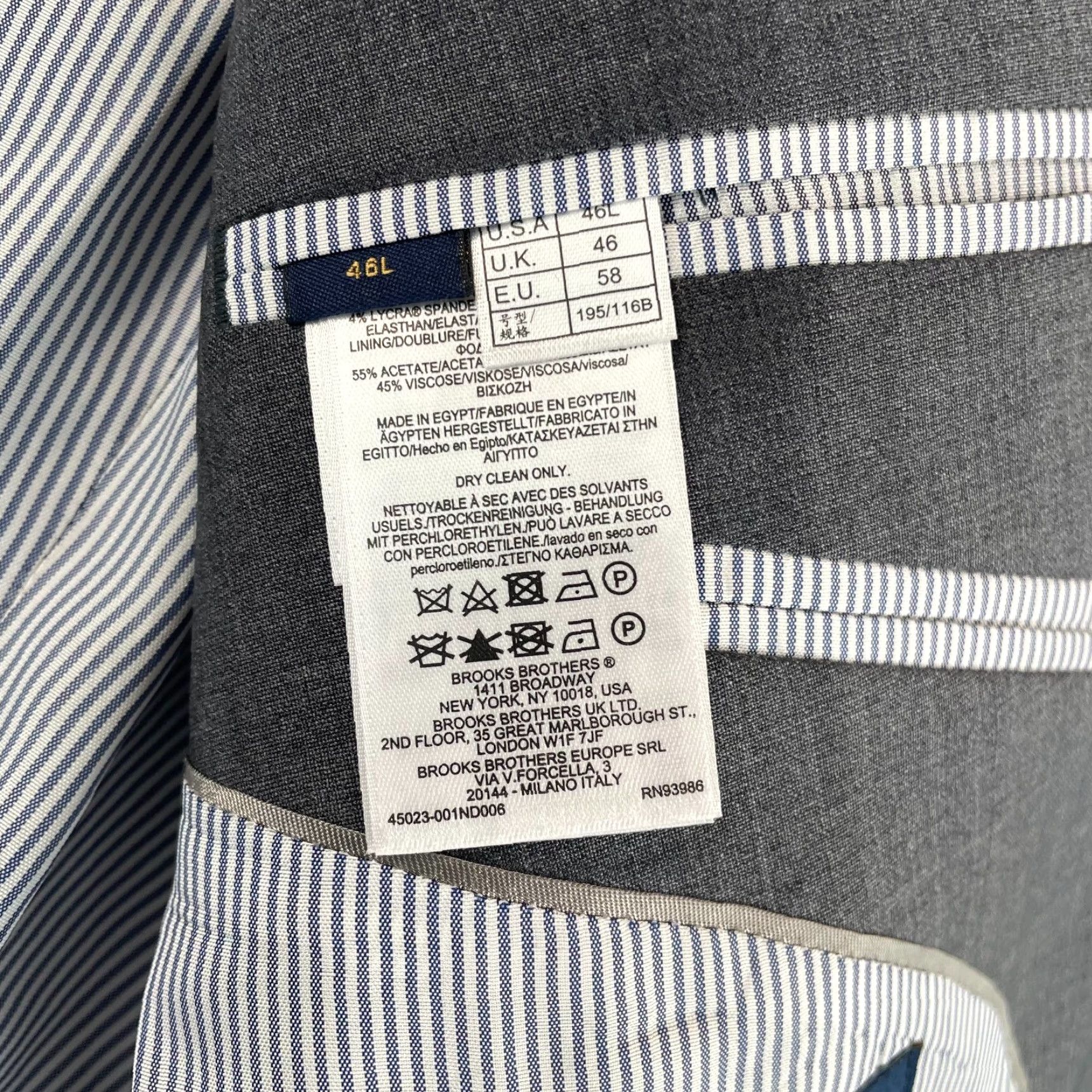 Brooks Brothers Brooks Brothers Explorer Madison Fit Suit Men 46L Grey Wool 2 Piece Pants 38x30 Grey Wool Straight Madison Fit Men Suit Size 46R - 4 Thumbnail