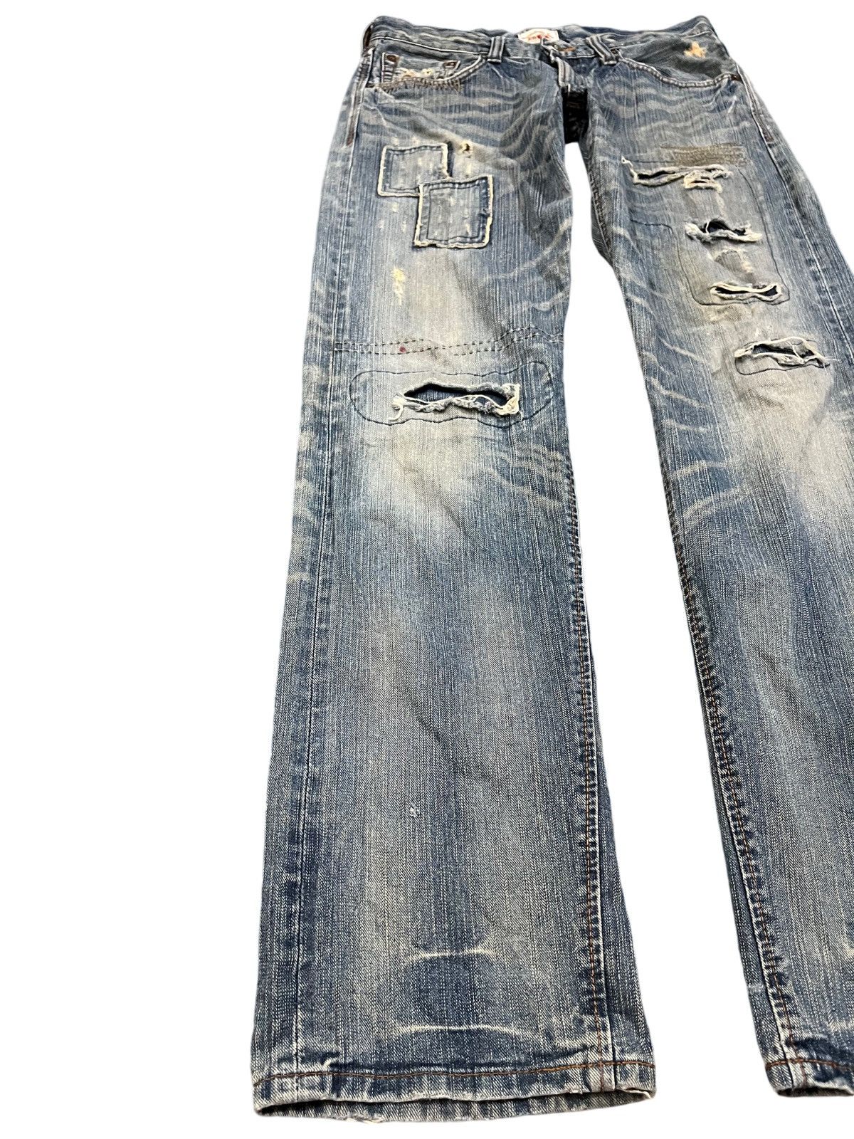 Edwin Vintage Edwin EXV sashiko borough Distressed Denim Size US 31 - 4 Thumbnail