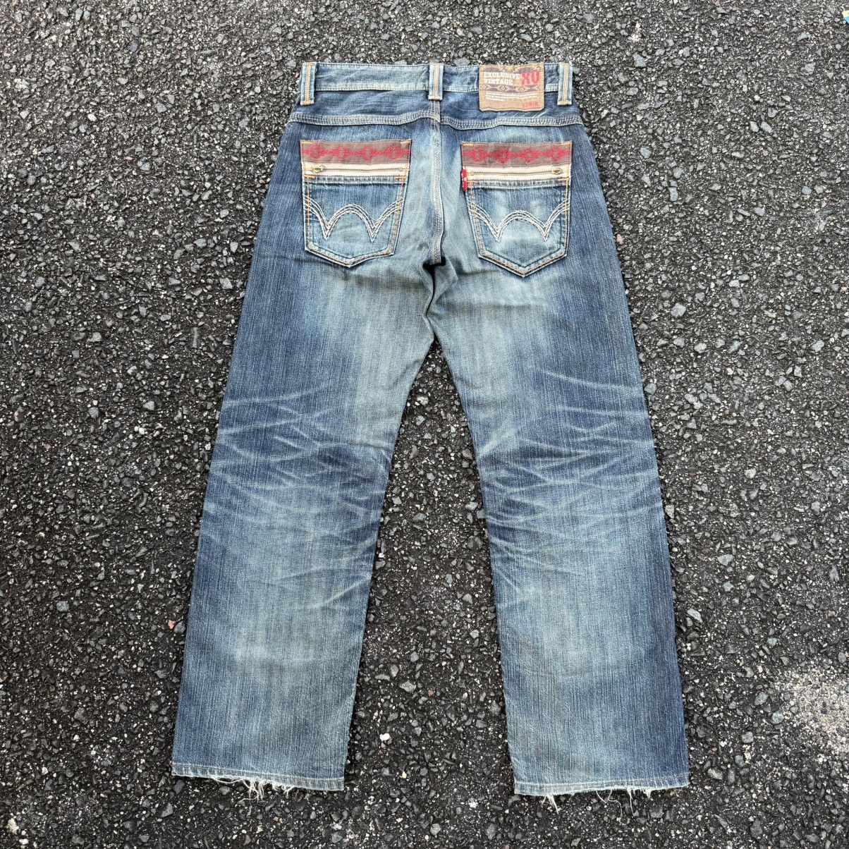 Edwin W30 VINTAGE EDWIN JEAN FADED RIPPEP DENIM PANTS Size US 33 - 3 Thumbnail