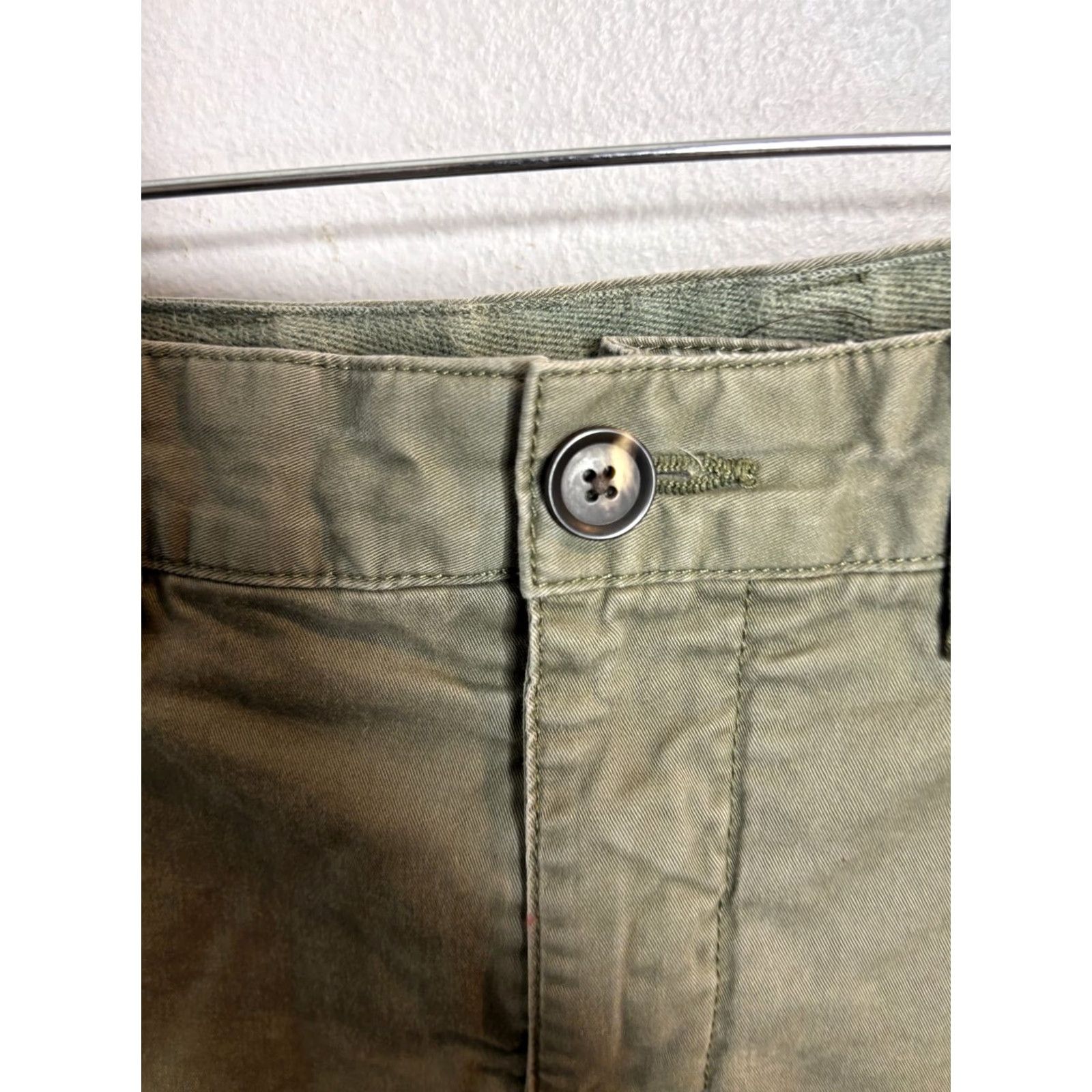 Nordstrom Nordstrom Ballard Slim Fit Pants Men's 33 Green Chino Casual Workwear Size US 33 - 3 Thumbnail