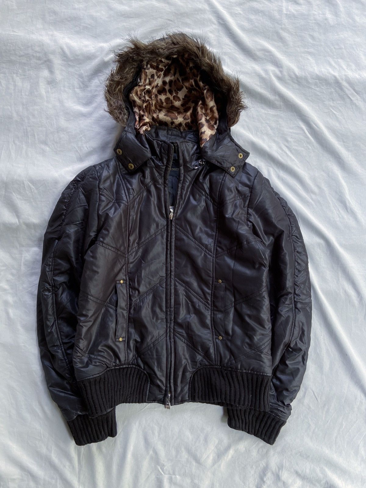 Beauty Beast SKY BOMBER BLACK FAUX FUR JACKET Size US S / EU 44-46 / 1 - 1 Thumbnail