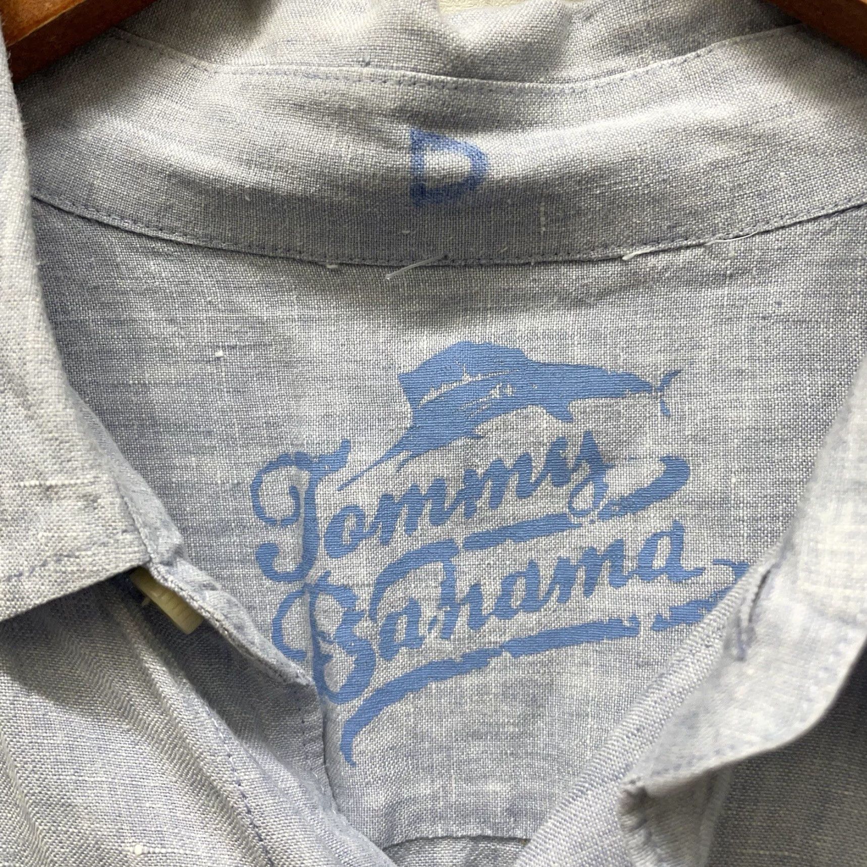Tommy Bahama TOMMY BAHAMA Linen Long Sleeve Button-Up Shirt Blue Adult 2XL Mens Size US XXL / EU 58 / 5 - 4 Thumbnail