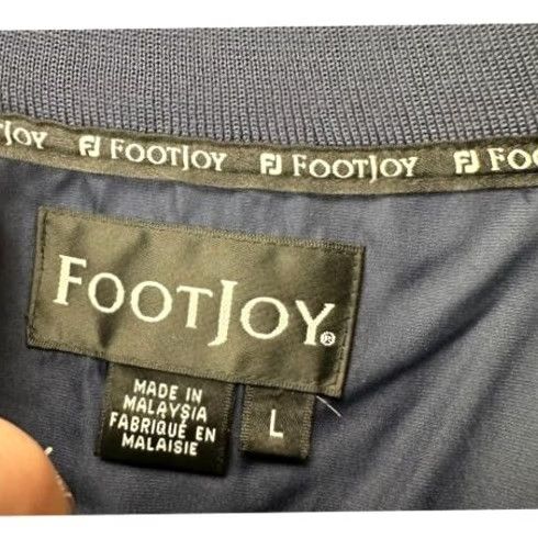 Footjoy FootJoy FJ Jacket Mens Large Navy Golf V-Neck Windbreaker Short Sleeve Pockets Size US 33 - 4 Thumbnail