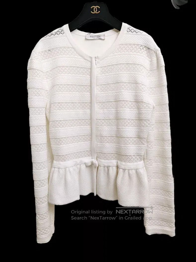 Valentino Valentino White lace skirt top Size L / US 10 / IT 46 - 2 Thumbnail
