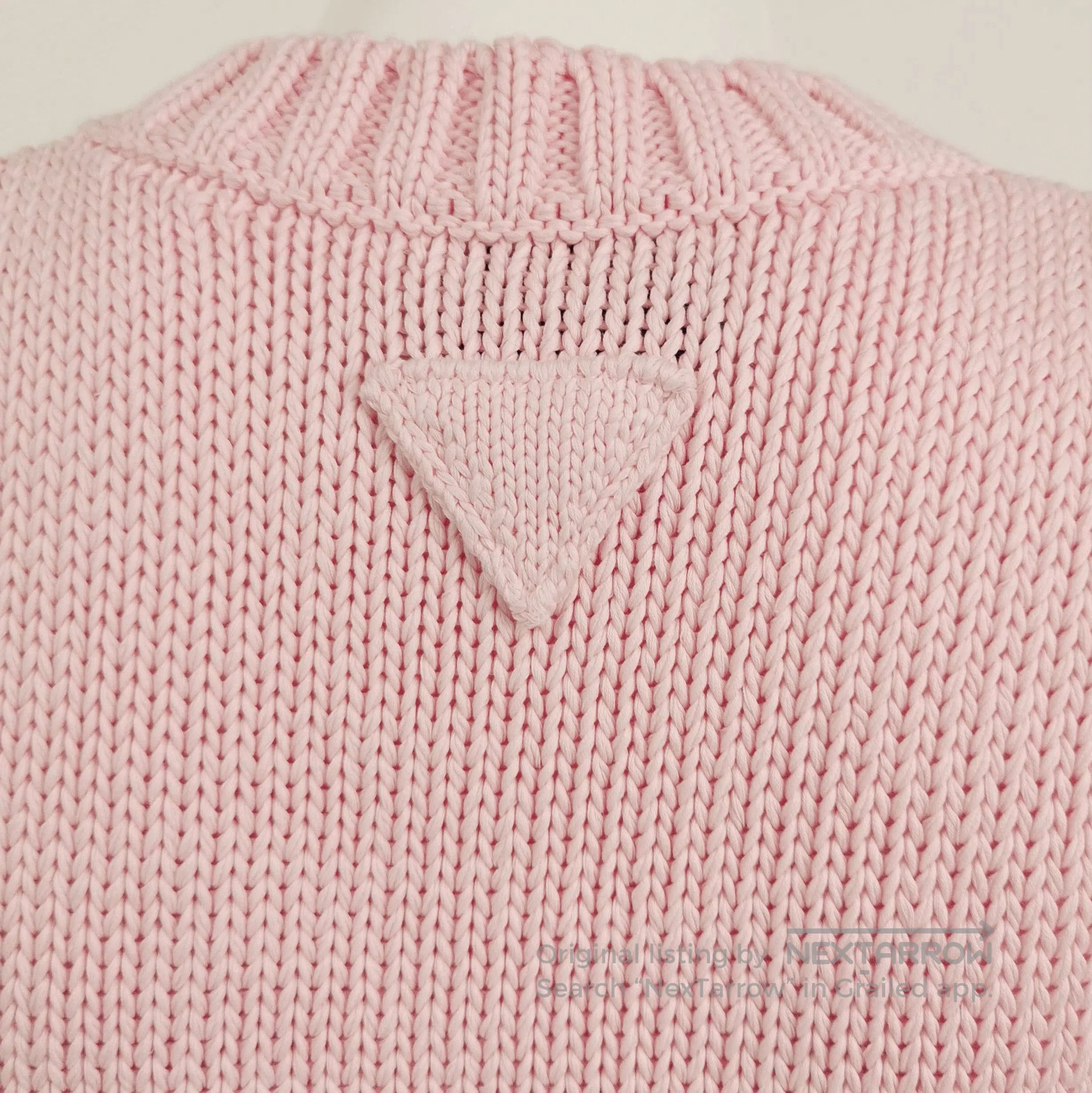 Prada Prada Pink Cotton Cable Knit Sleeveless Top . Size M / US 6-8 / IT 42-44 - 3 Thumbnail