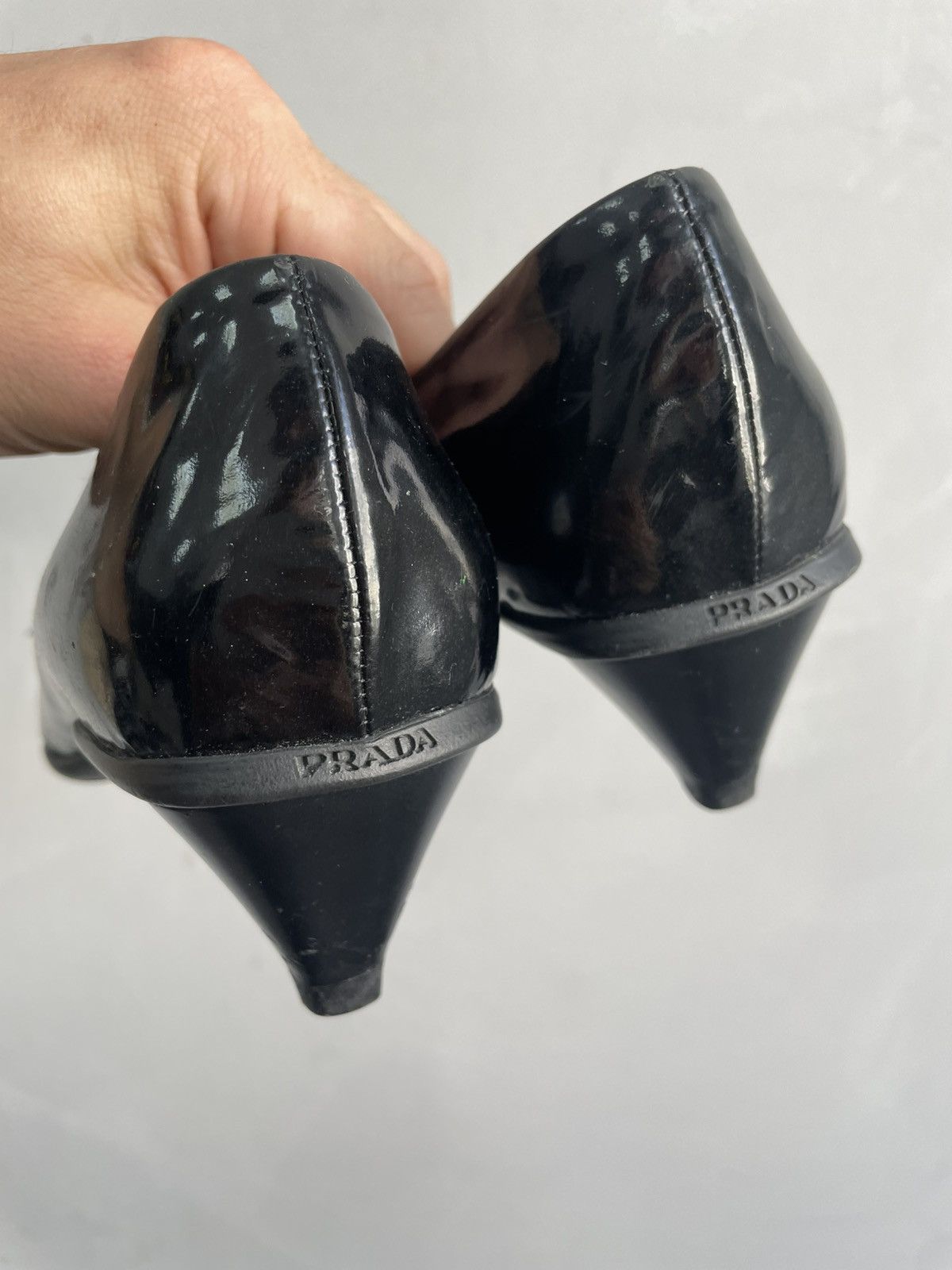 Prada Leather y2k Prada mules retro style herl boots hype Size US 8 / IT 38 - 8 Thumbnail