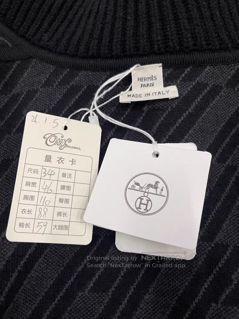 Hermes Hermes Black Double-Faced Long Wool Coat with One Side Bla Size XXS / US 00 / IT 34 - 6 Thumbnail