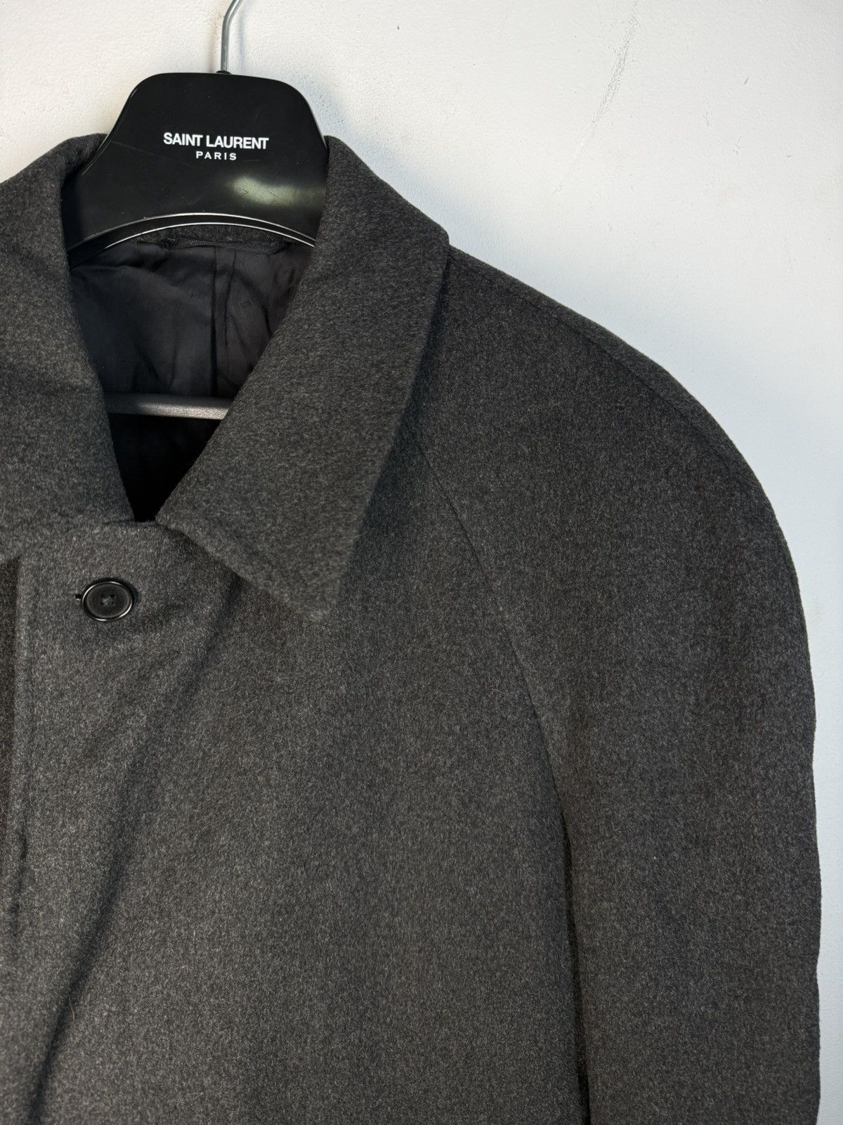 Yves Saint Laurent Loro Piana x YSL Coat Wool Grey Heavy Soft Long Italy Size US XL / EU 56 / 4 - 25 Thumbnail