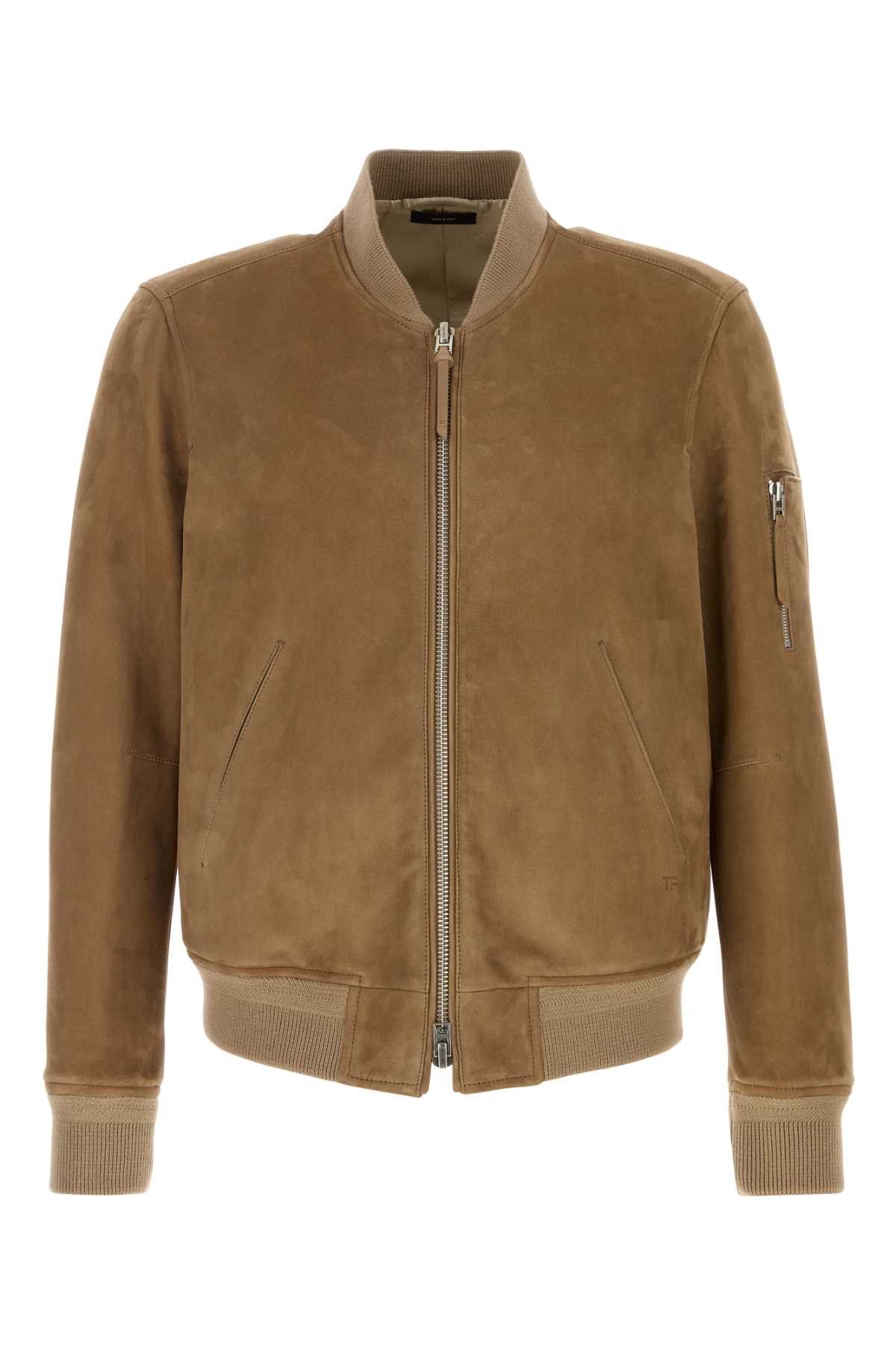 Tom Ford Biscuit Suede Jacket Size US XL / EU 56 / 4 - 1 Thumbnail