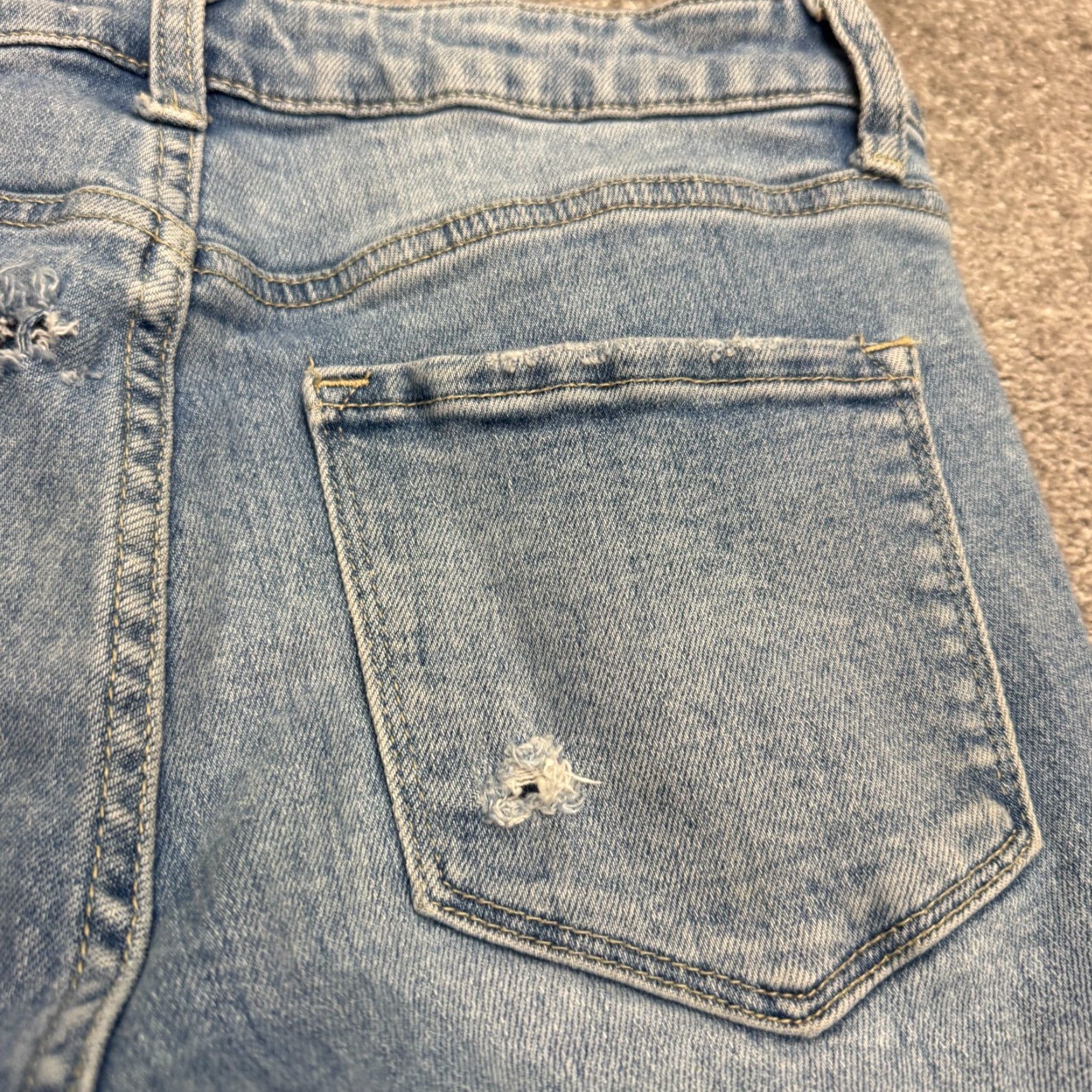 Vintage Vervet Jeans Womens 28 Distressed Straight Leg High Rise Denim Blue Stretch 5-Pocket Design Modern City Streetwear Womens Size 28" / US 6 / IT 42 - 6 Thumbnail